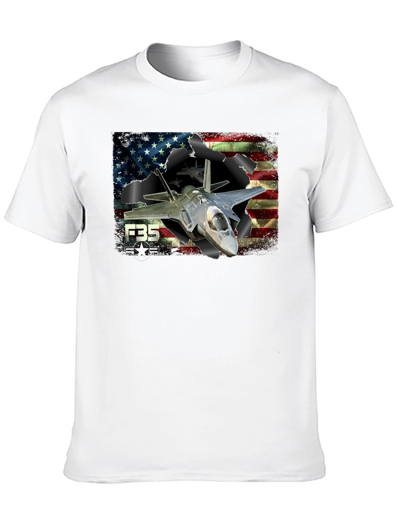 F-35 American Flag Graphic T-Shirt