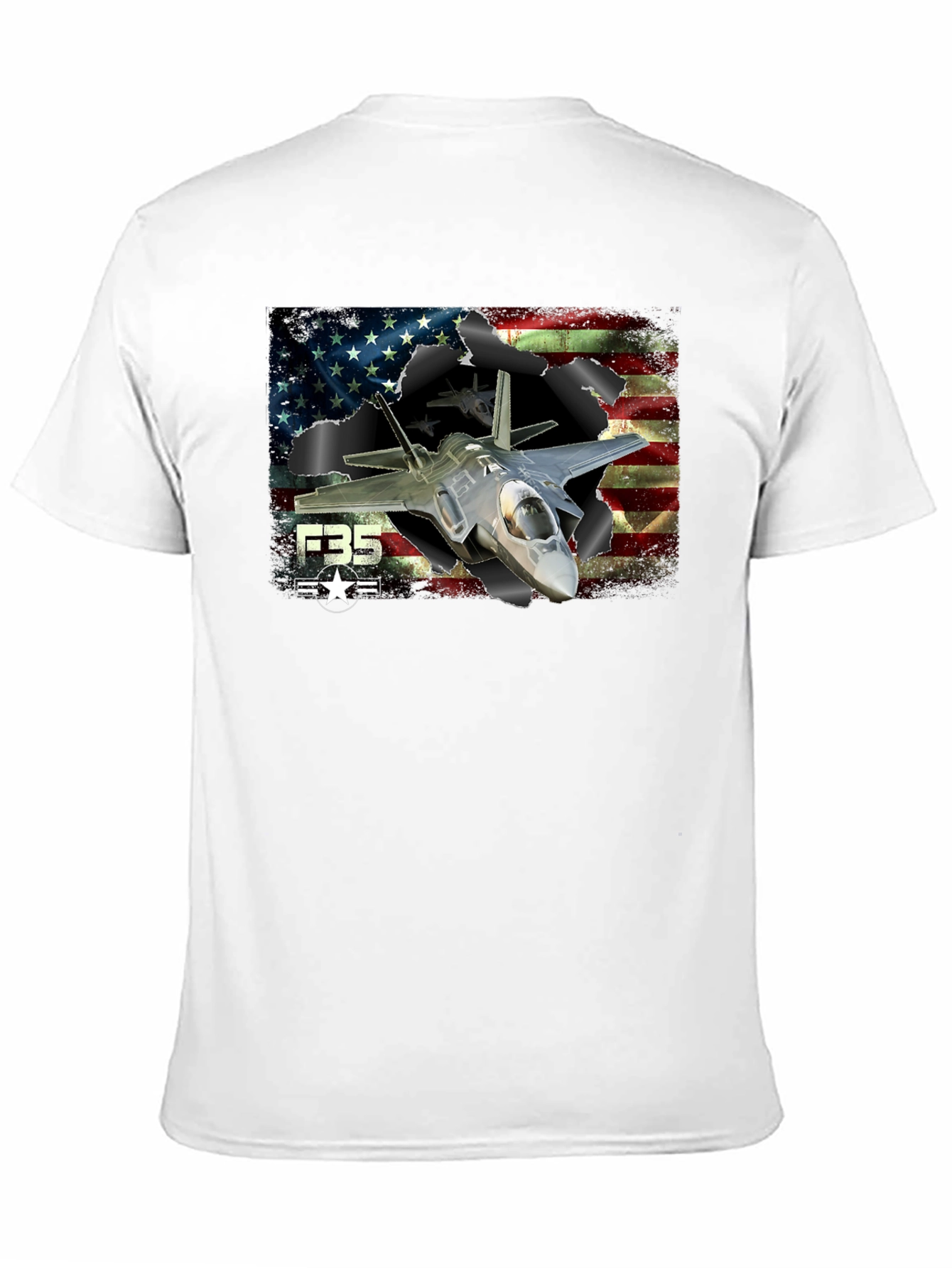 F-35 American Flag Graphic T-Shirt