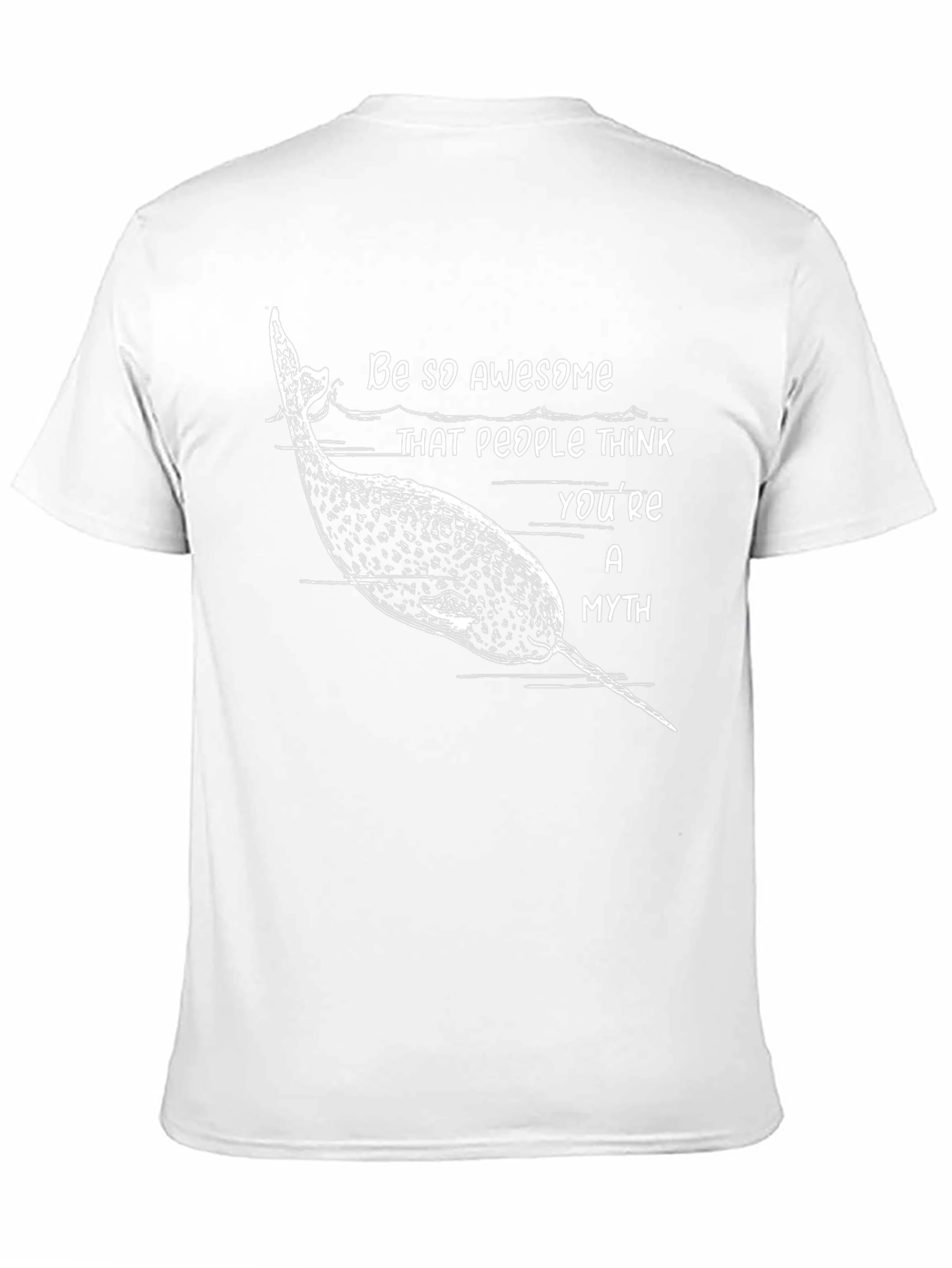 Awesome Narwhal Myth T-Shirt - Black