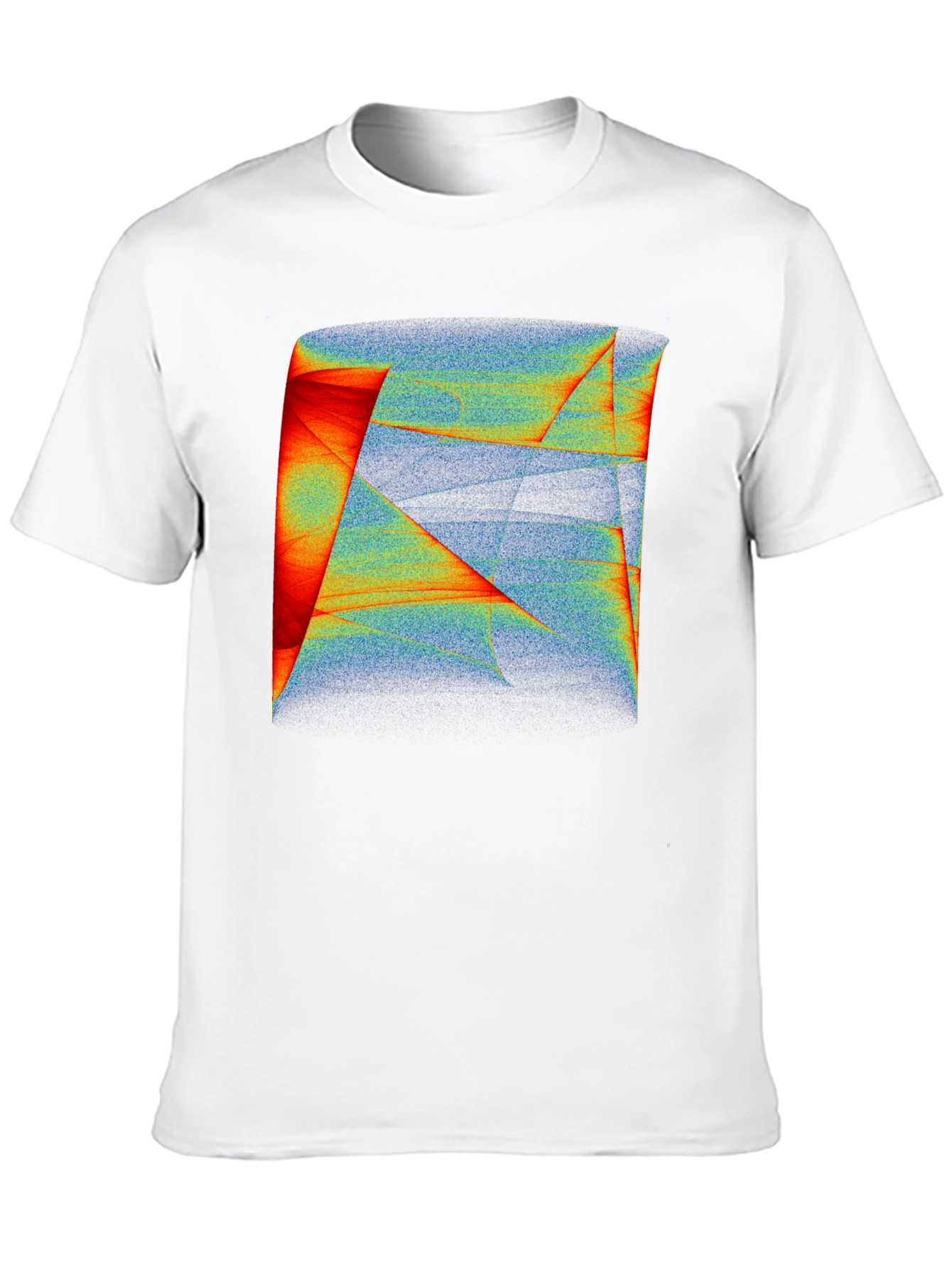 Abstract Geometric Print Black T-Shirt