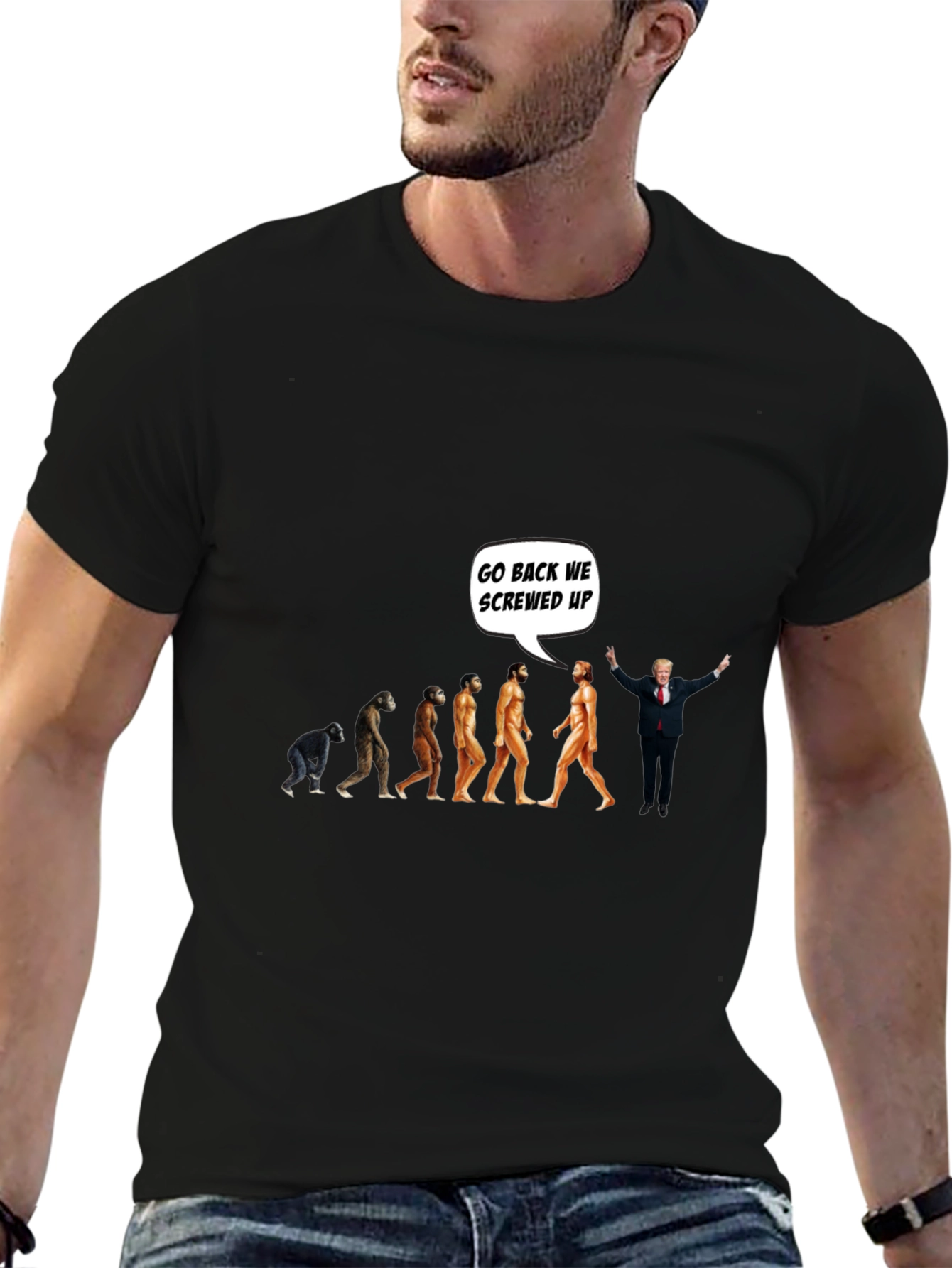 Funny Evolution Graphic T-Shirt