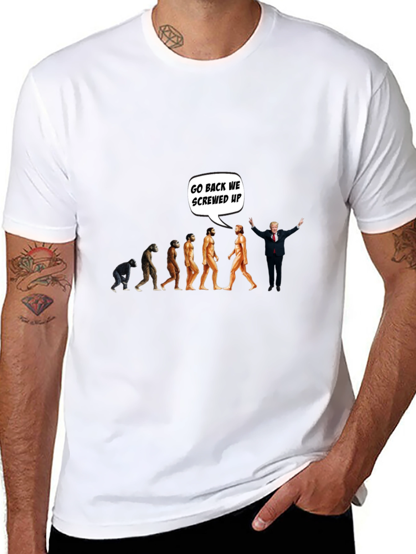 Funny Evolution Graphic T-Shirt