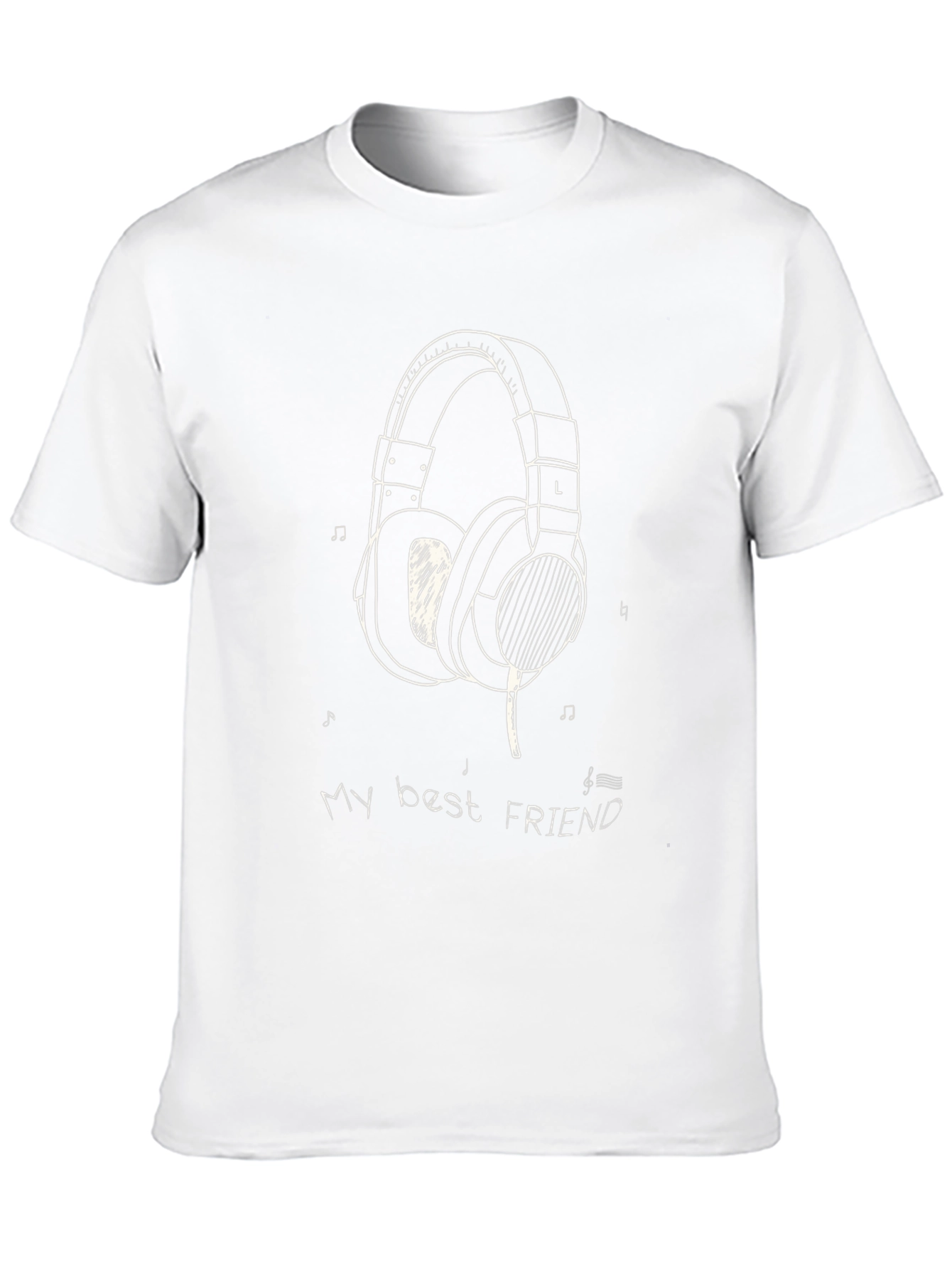 Headphone Friend Black Graphic Tee