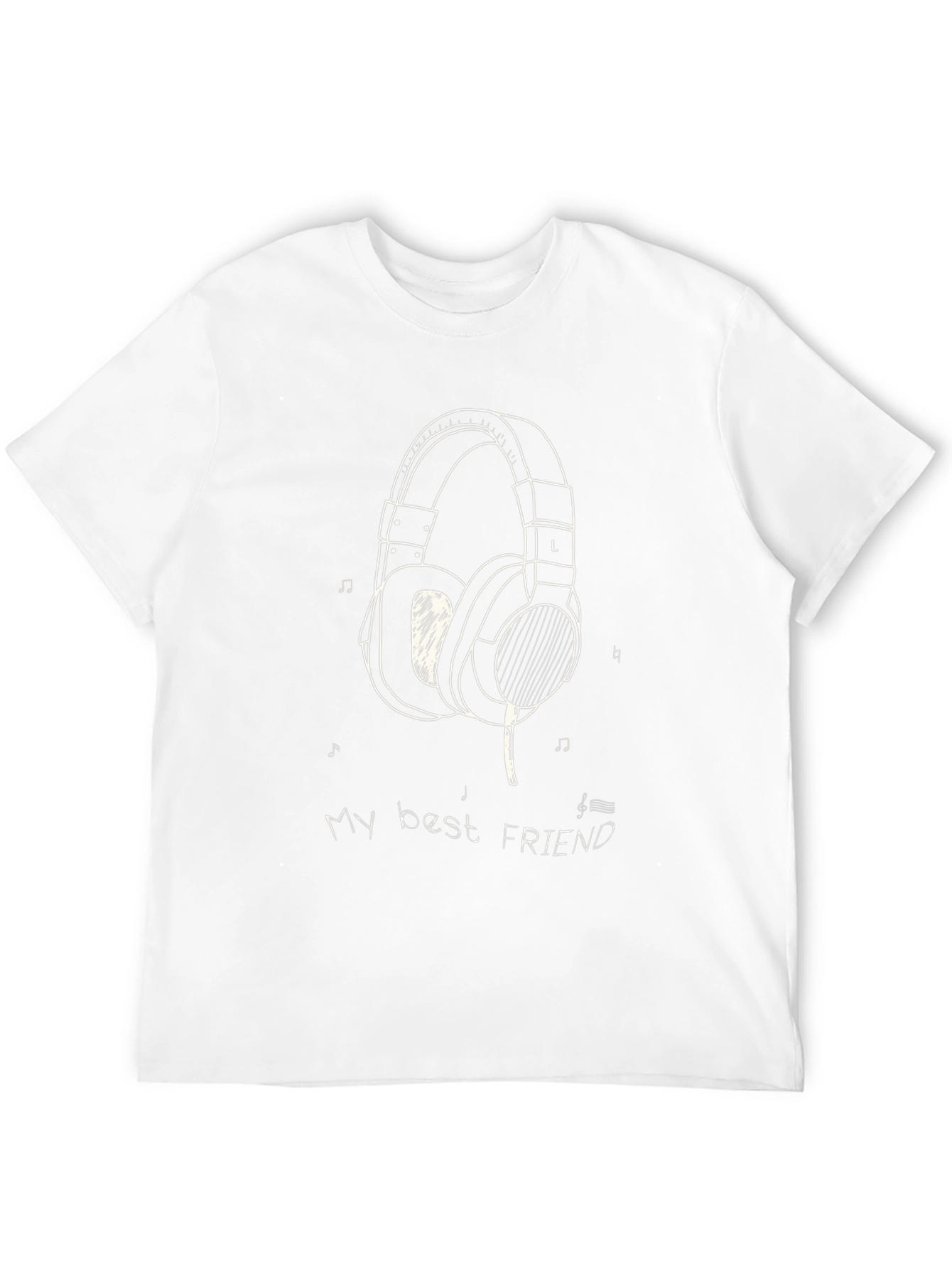 Headphone Friend Black Graphic Tee