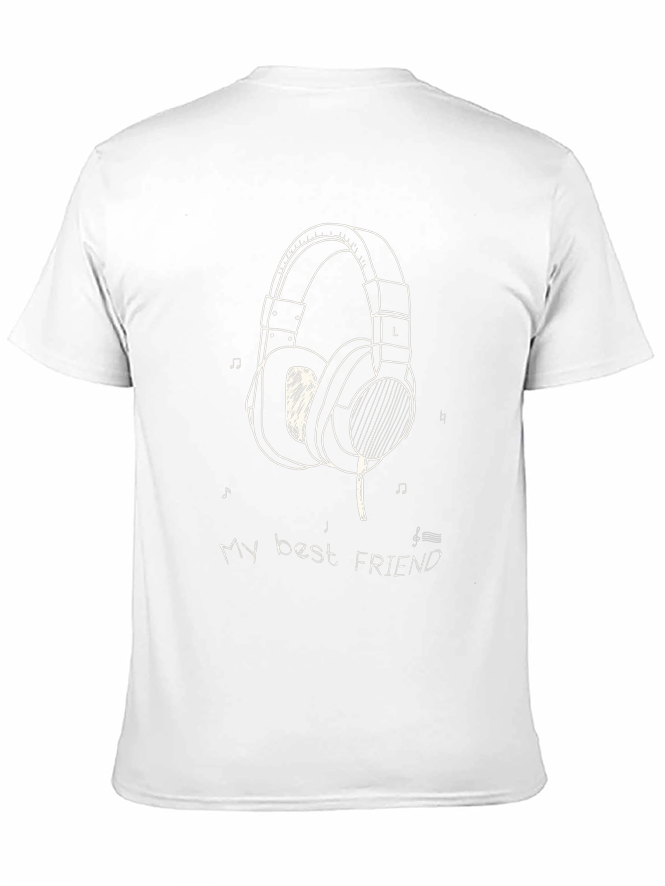 Headphone Friend Black Graphic Tee