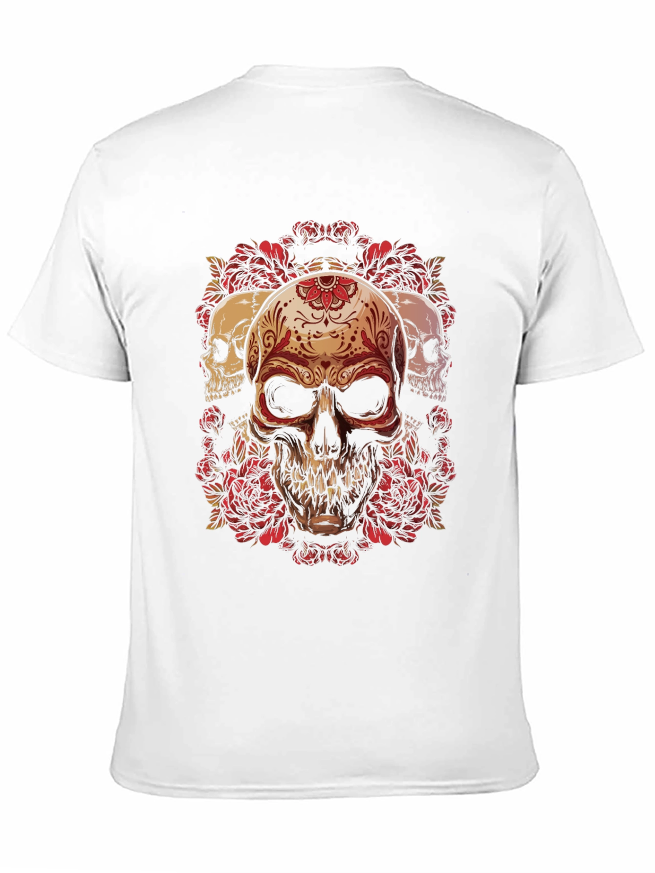 Skull & Roses Graphic Tee - Dark Style