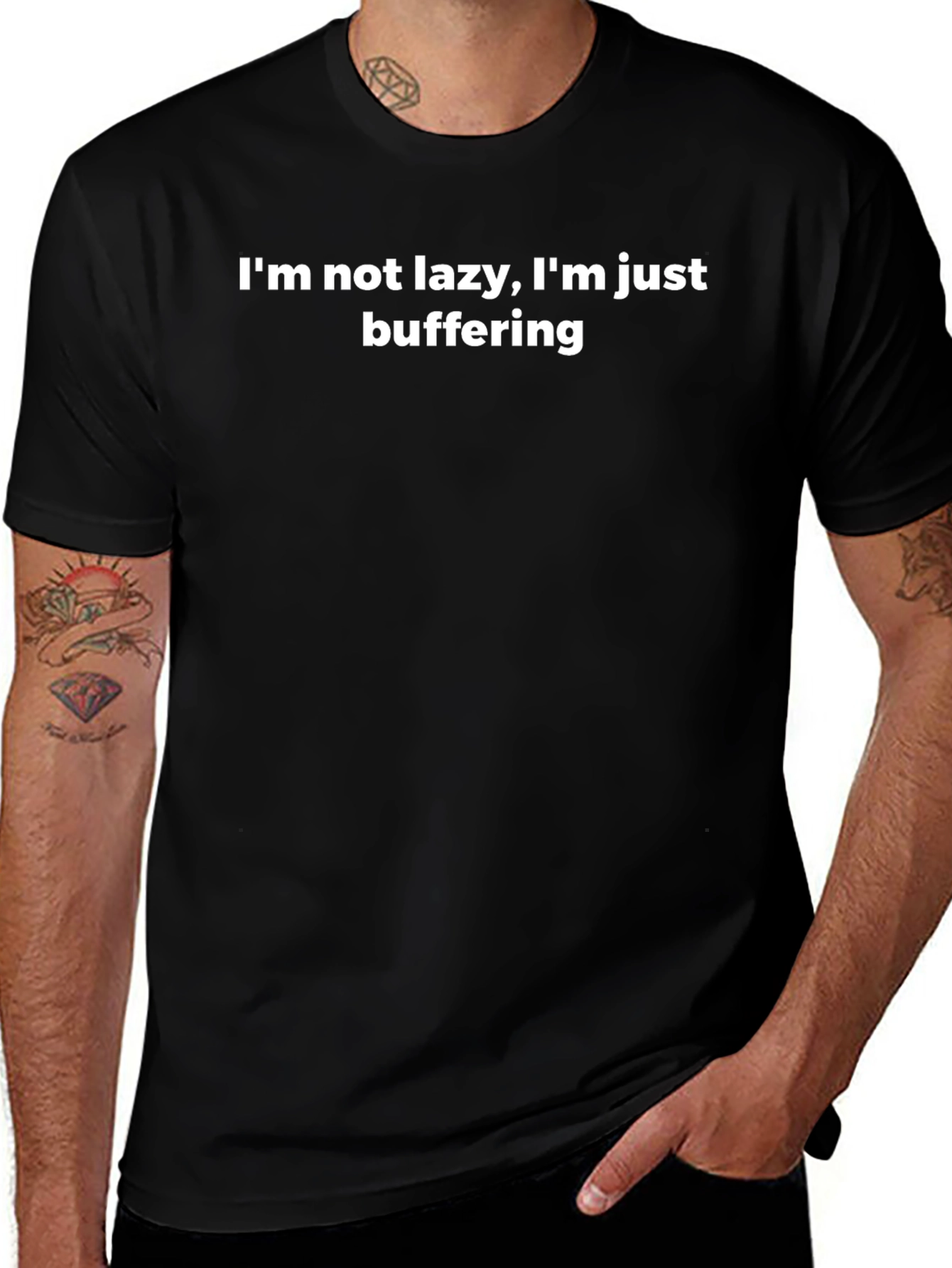 Im Not Lazy Im Just Buffering Funny T-Shirt