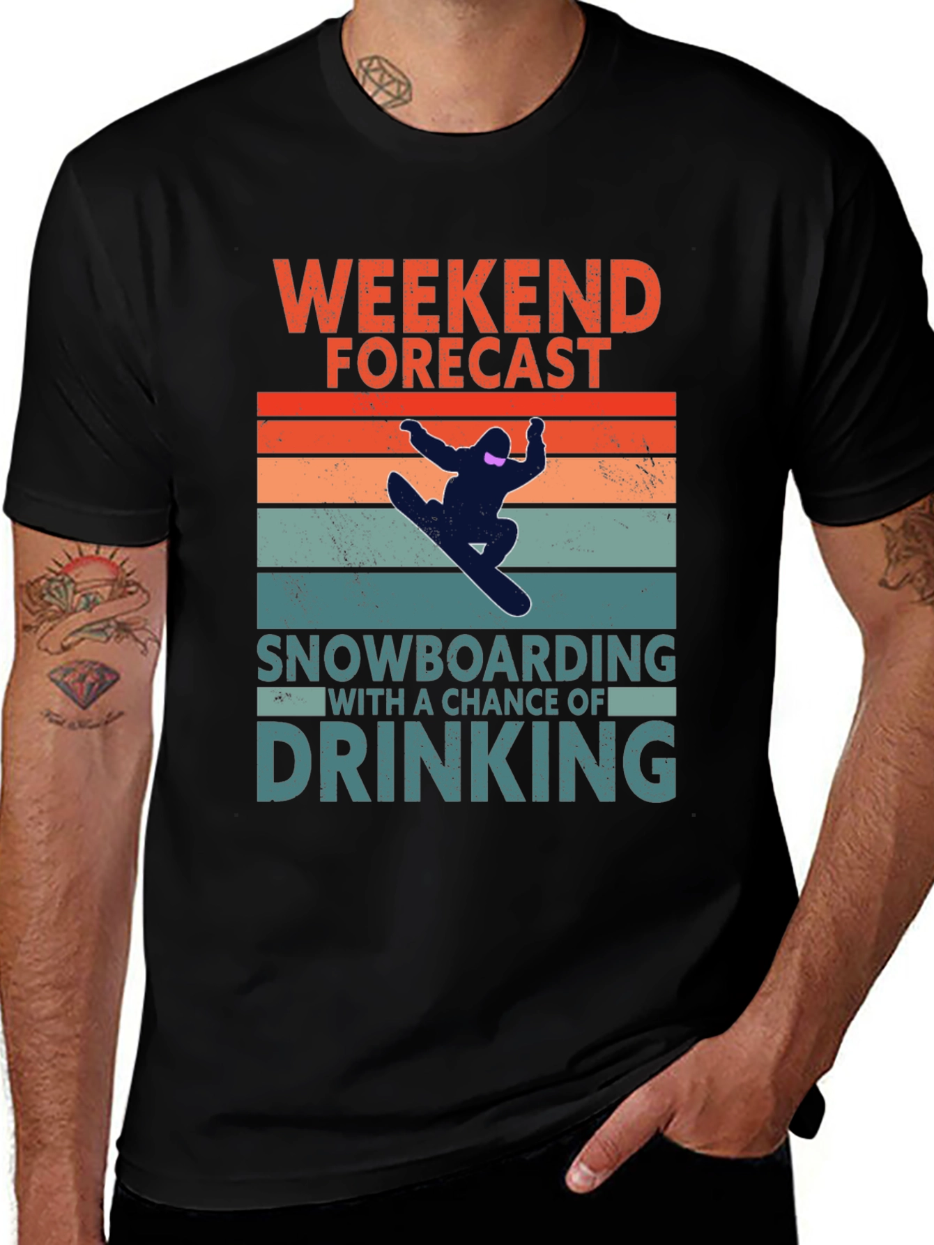 Weekend Forecast Snowboarding T-Shirt