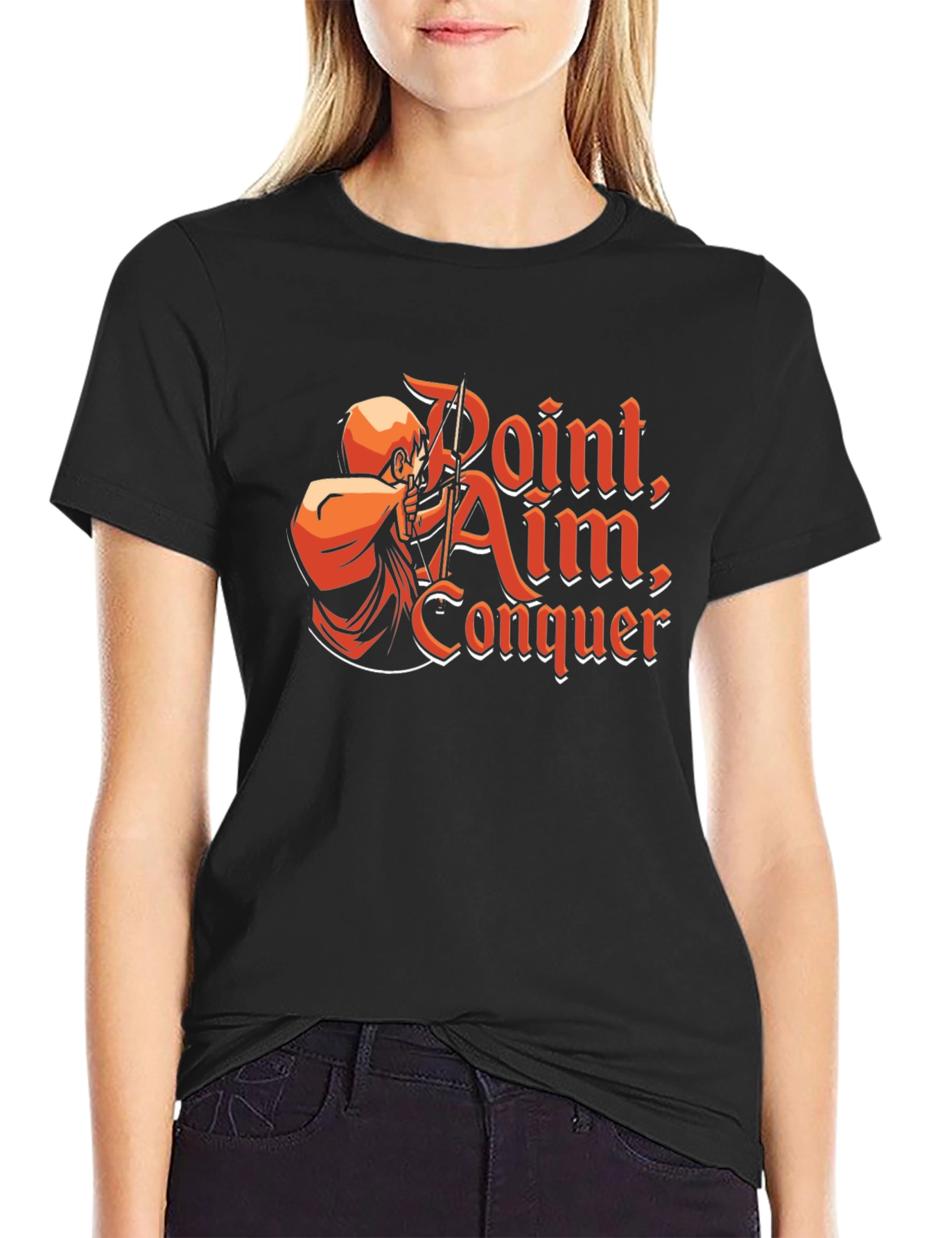 Point Aim Conquer Graphic T-Shirt