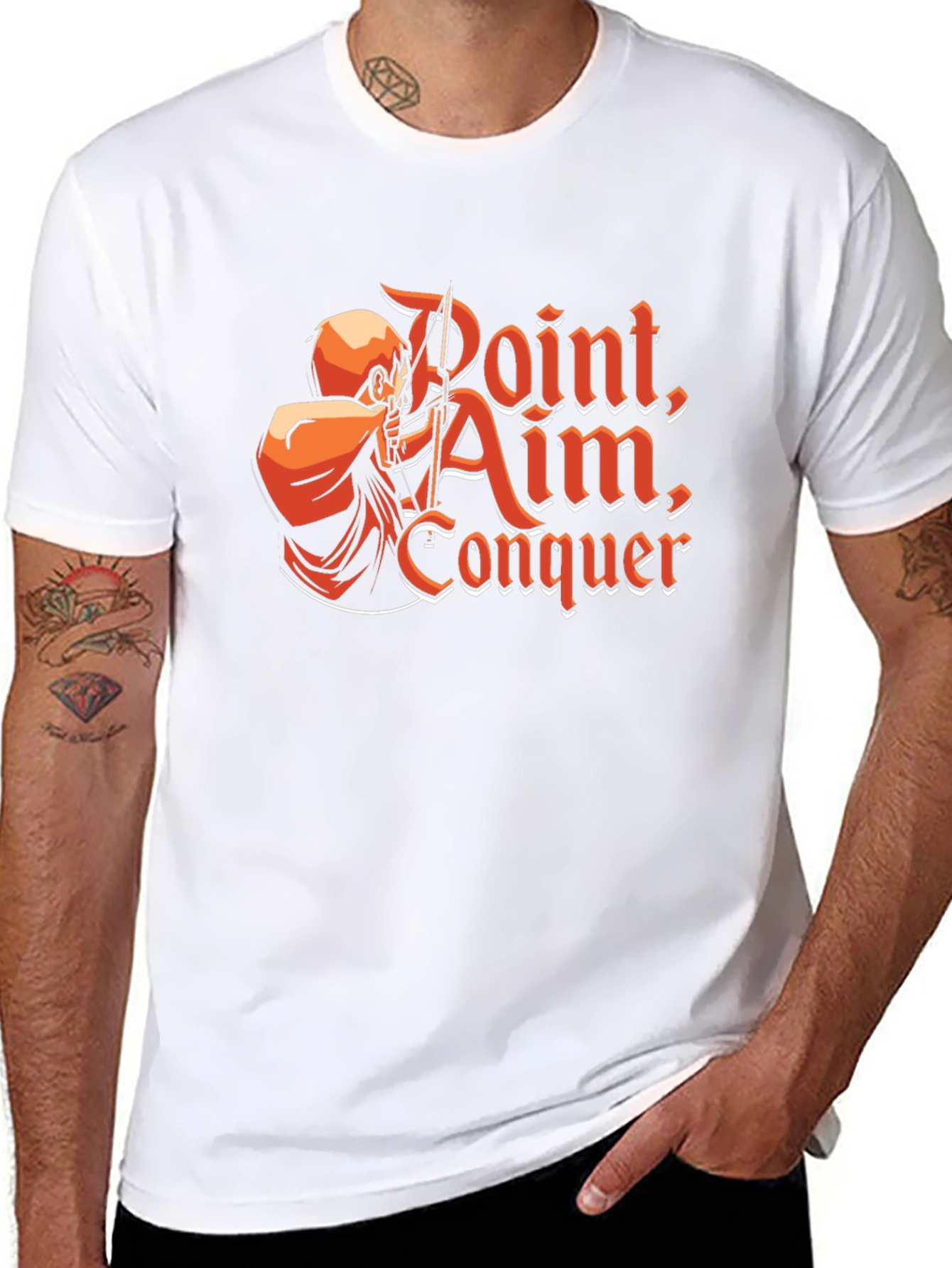 Point Aim Conquer Graphic T-Shirt