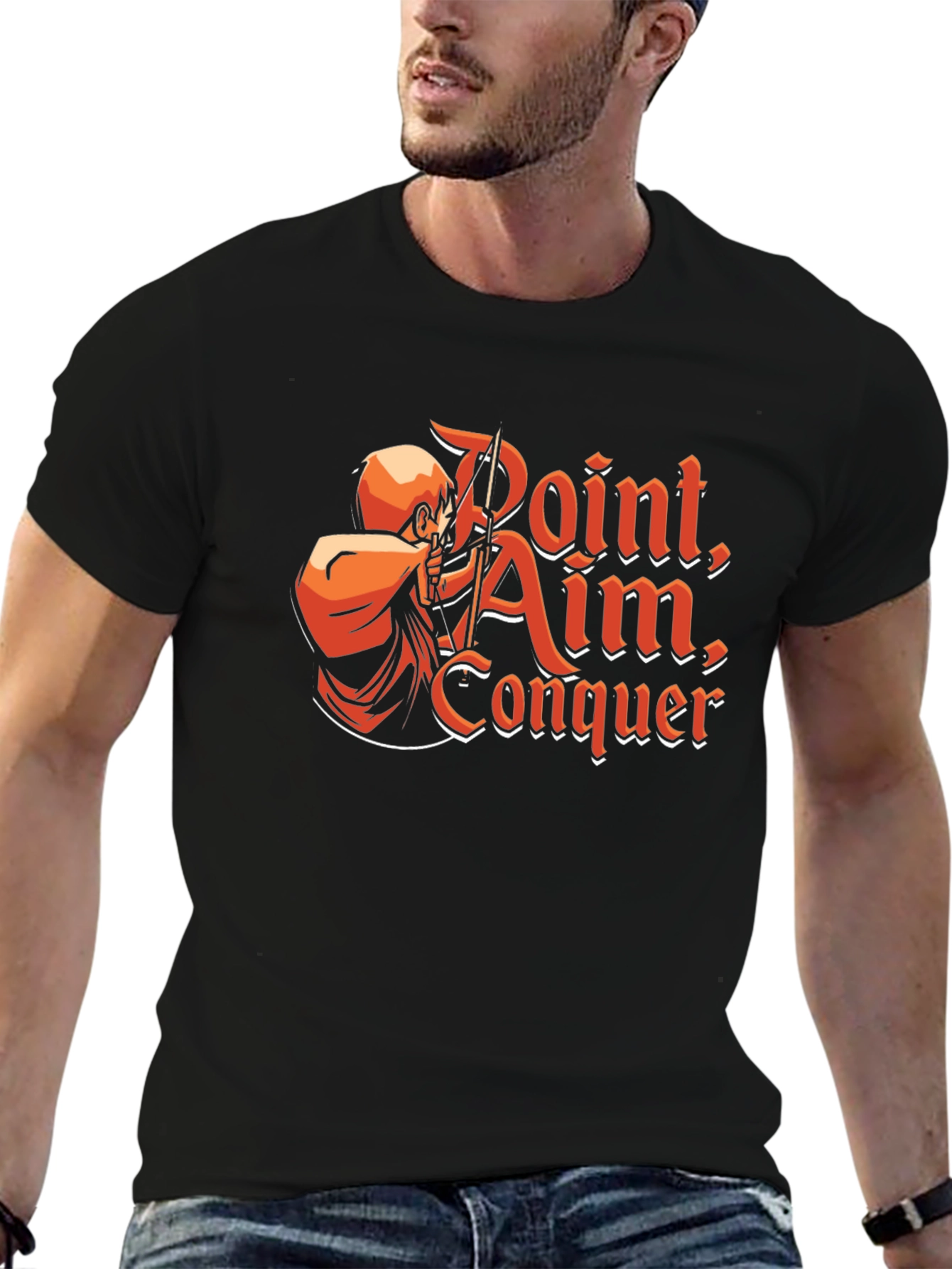 Point Aim Conquer Graphic T-Shirt