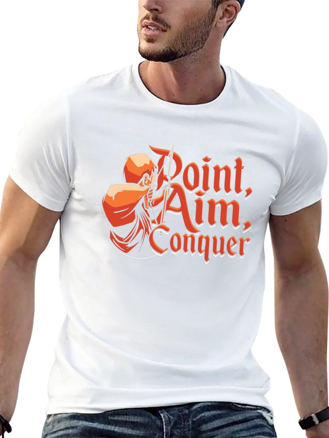 Point Aim Conquer Graphic T-Shirt