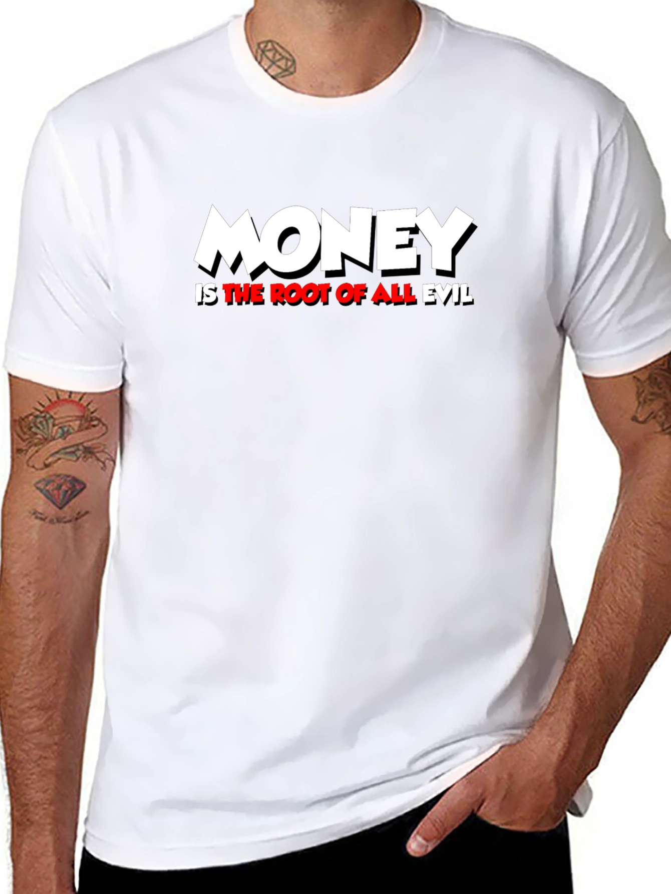 Money is the Root of All Evil Graphic T-Shirt