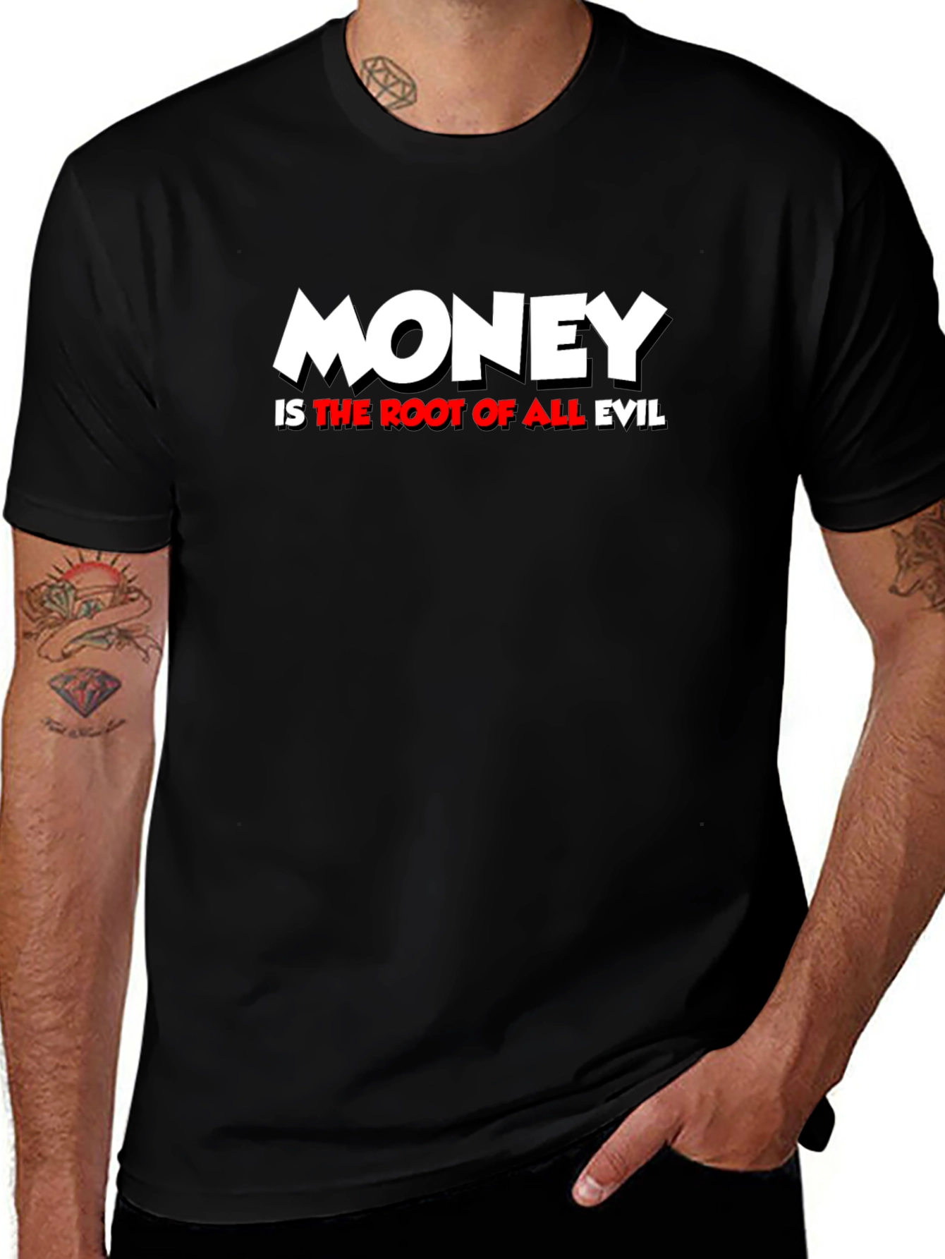 Money is the Root of All Evil Graphic T-Shirt