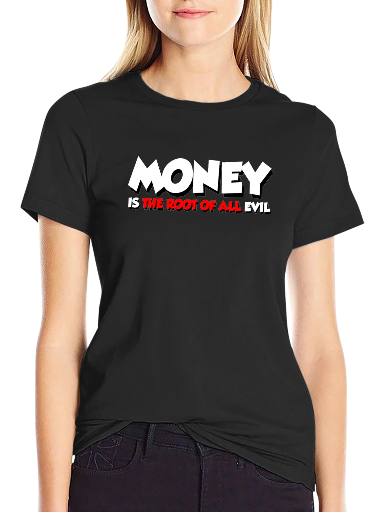Money is the Root of All Evil Graphic T-Shirt