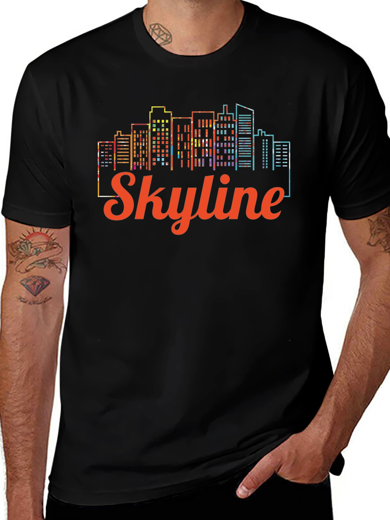 Colorful Skyline Graphic Tee