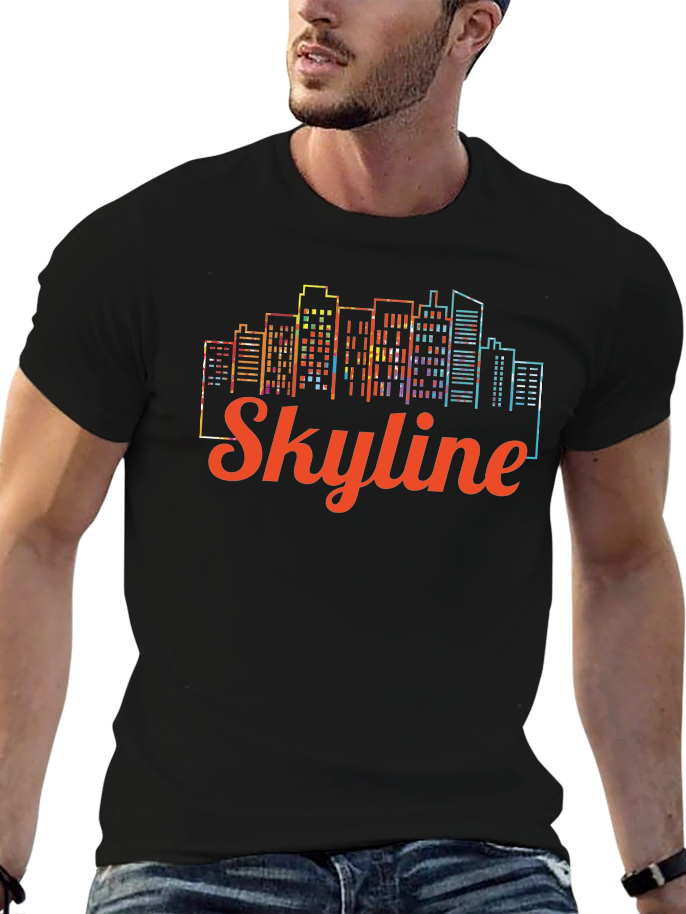 Colorful Skyline Graphic Tee