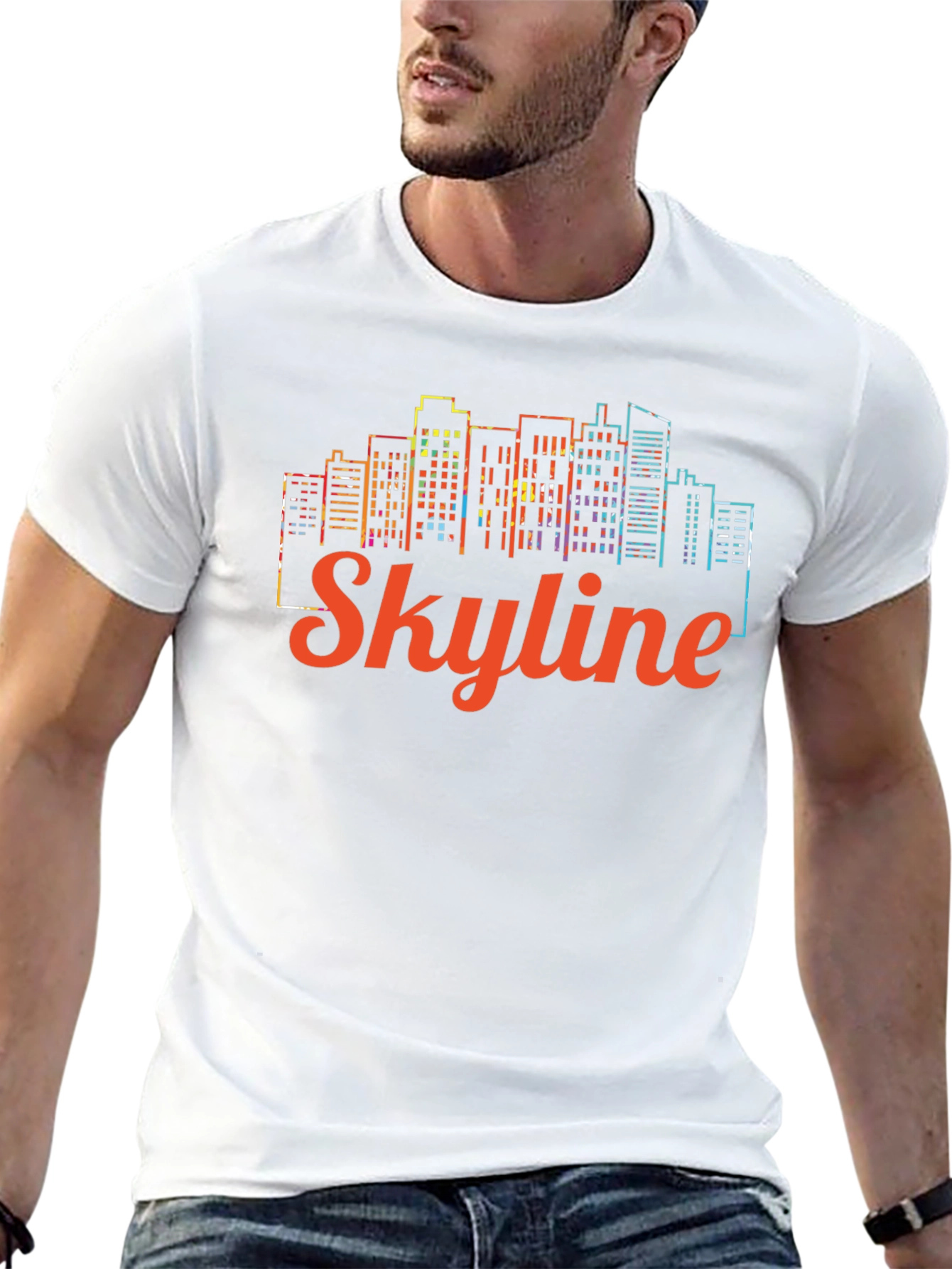 Colorful Skyline Graphic Tee