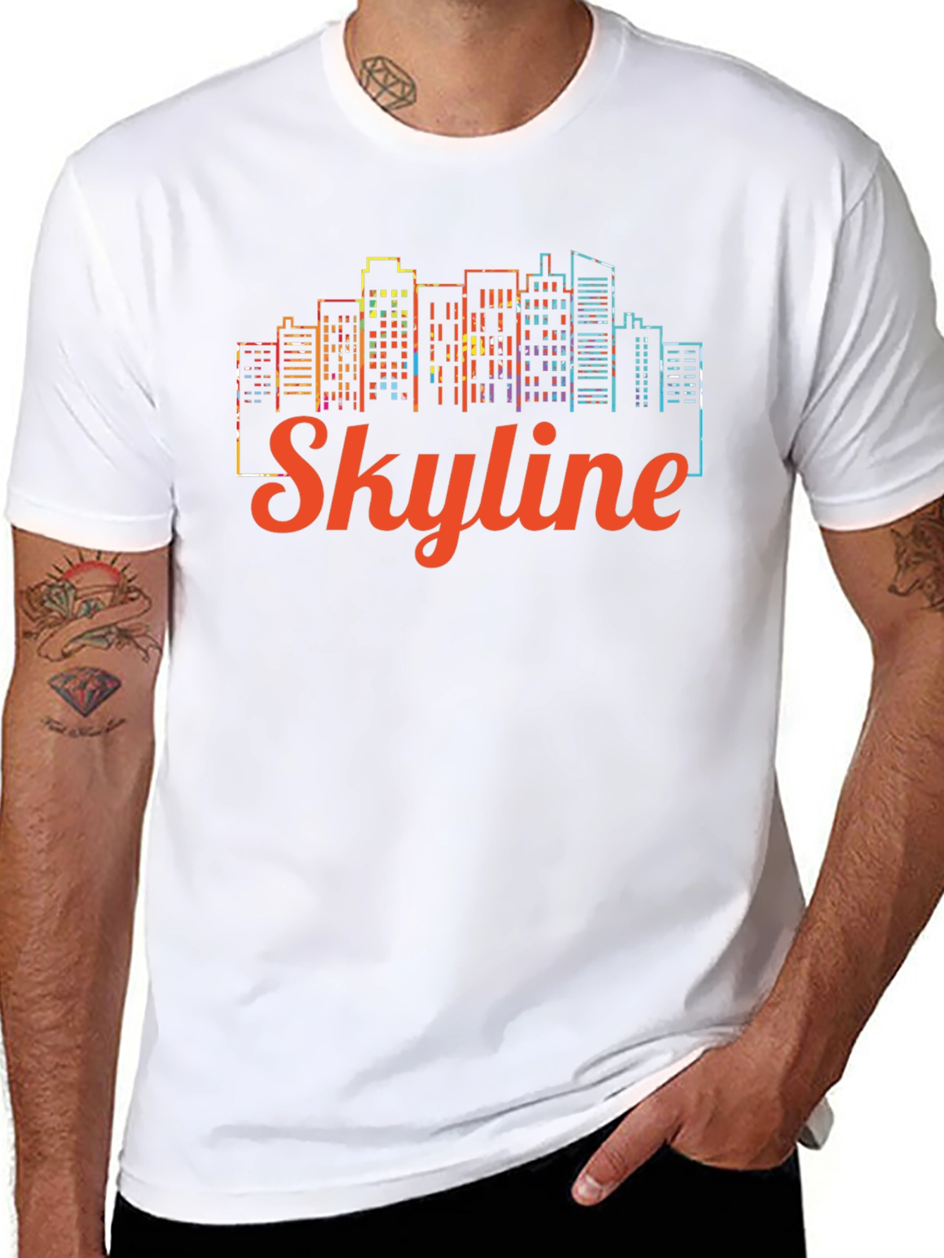 Colorful Skyline Graphic Tee