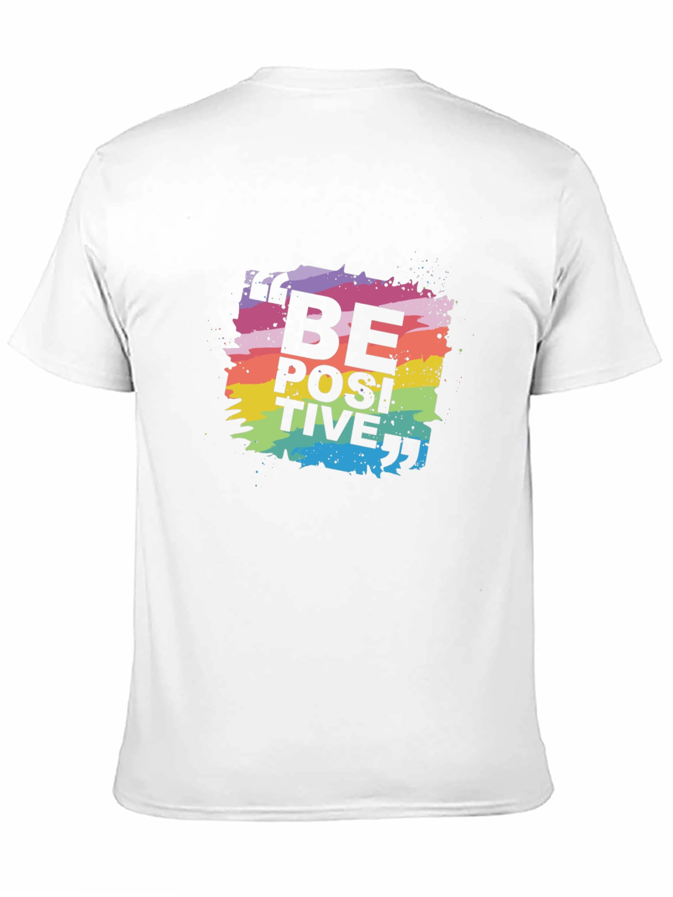 Be Positive Rainbow Graphic T-Shirt