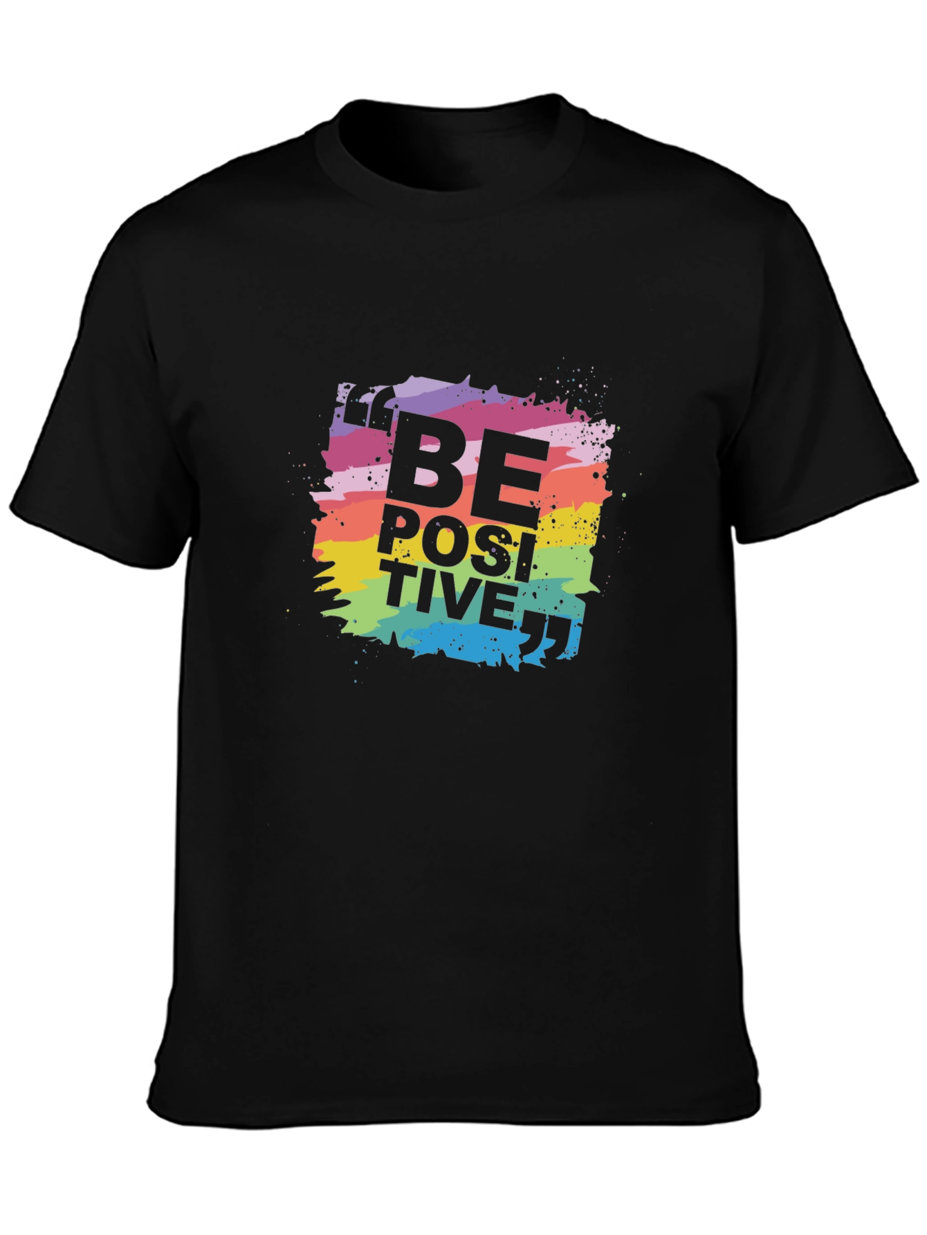 Be Positive Rainbow Graphic T-Shirt
