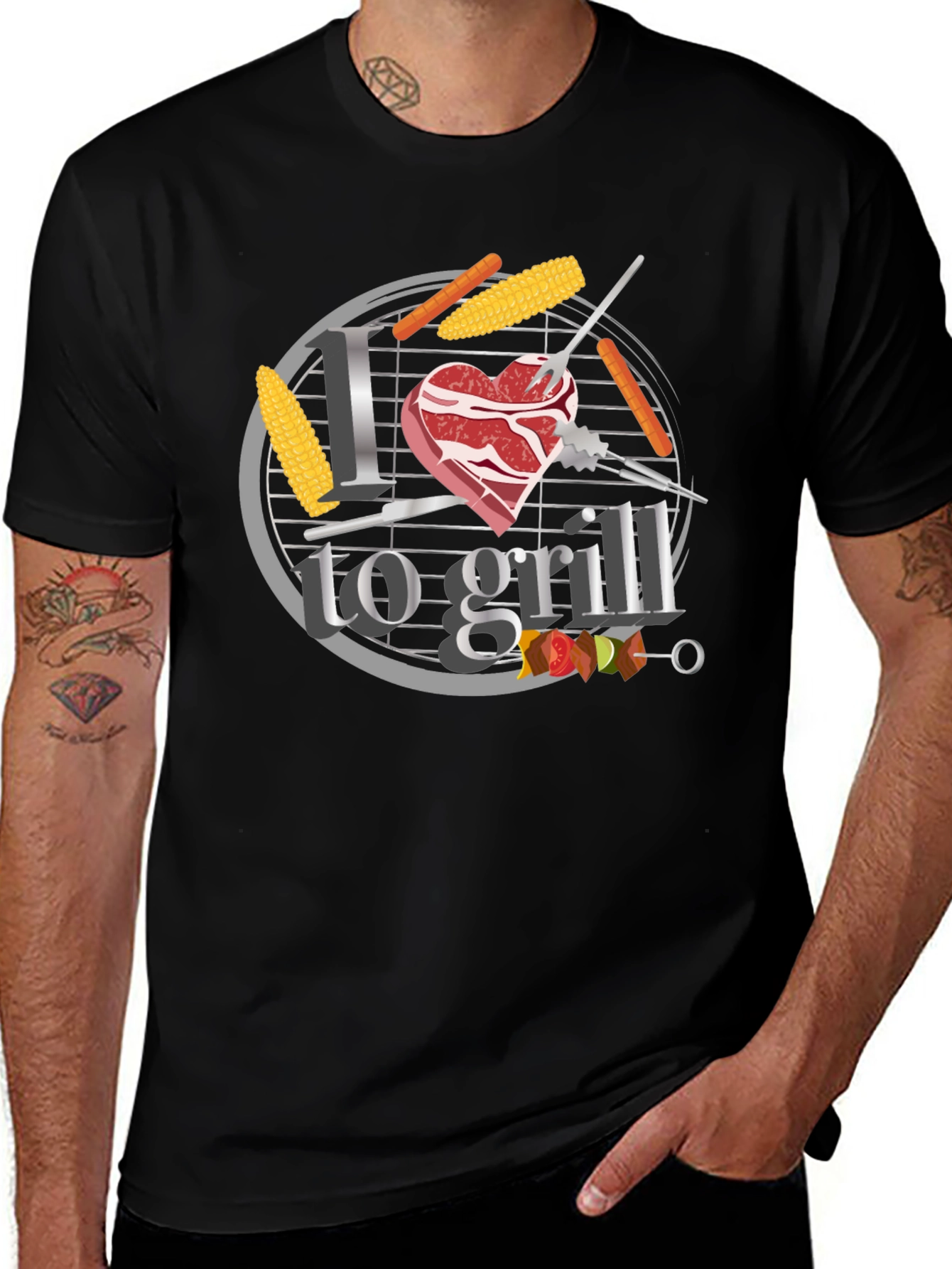 I Heart to Grill BBQ T-Shirt