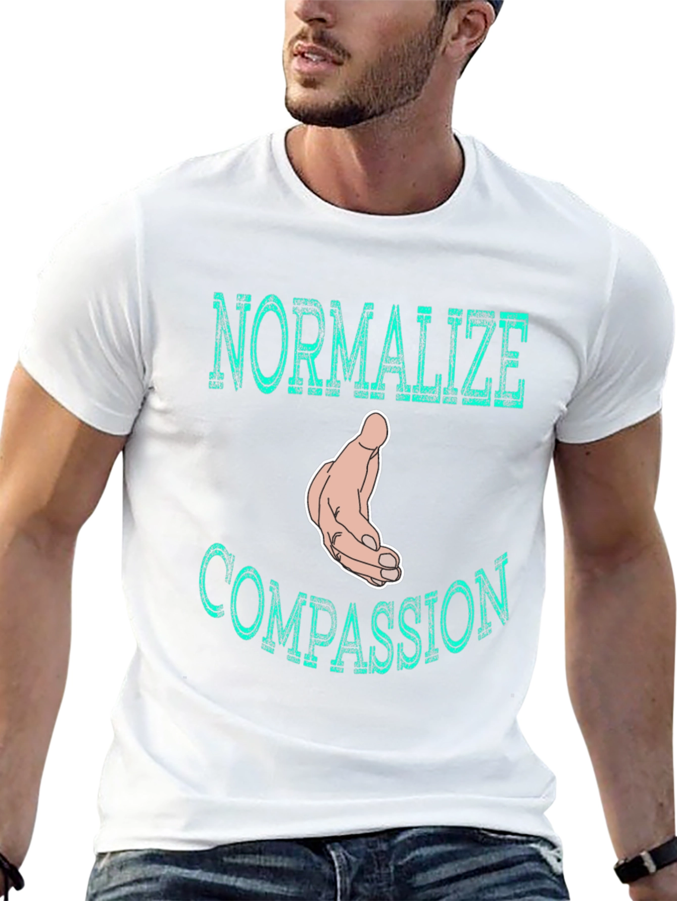 Normalize Compassion T-Shirt - Black Graphic Tee