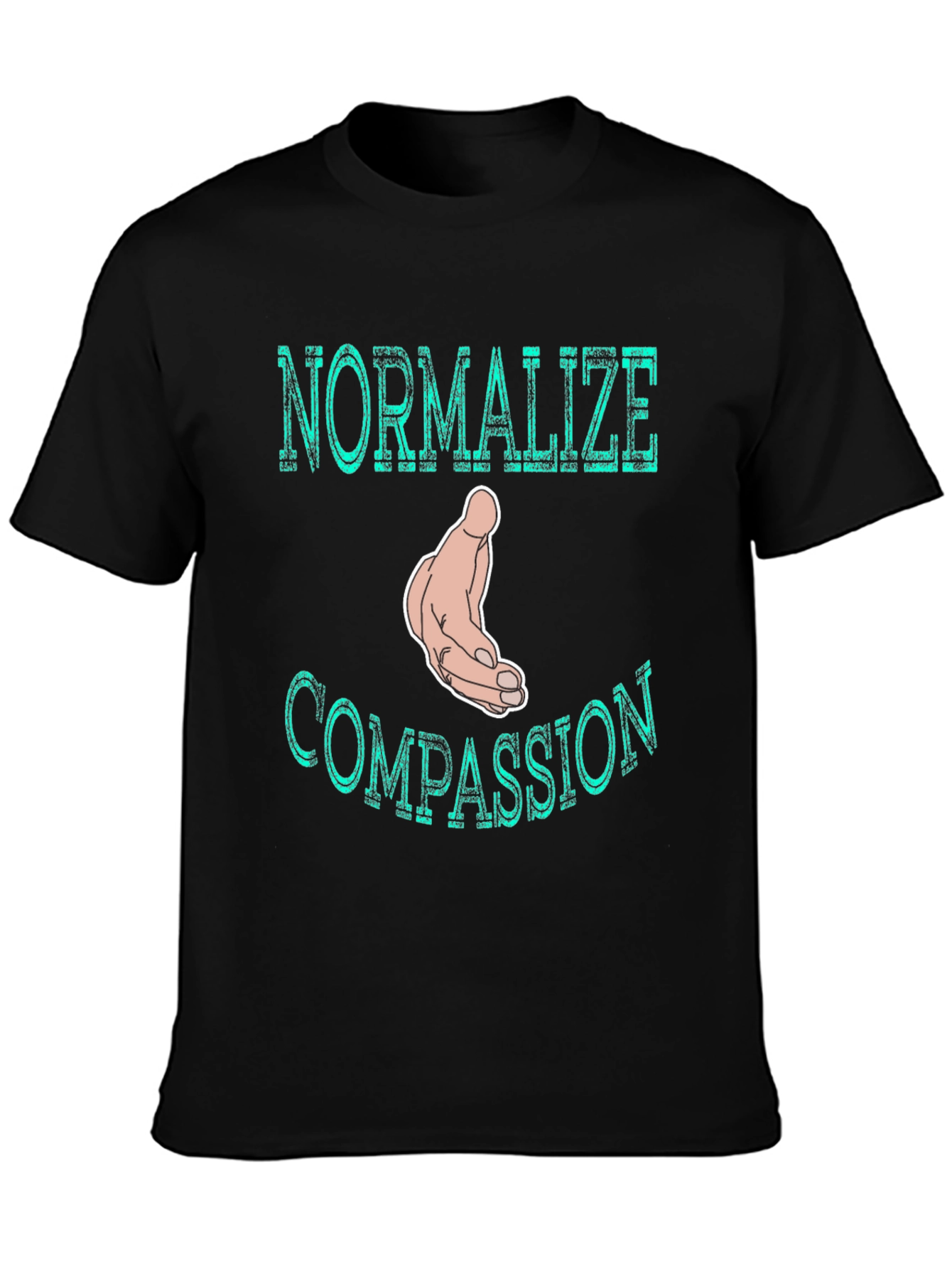 Normalize Compassion T-Shirt - Black Graphic Tee