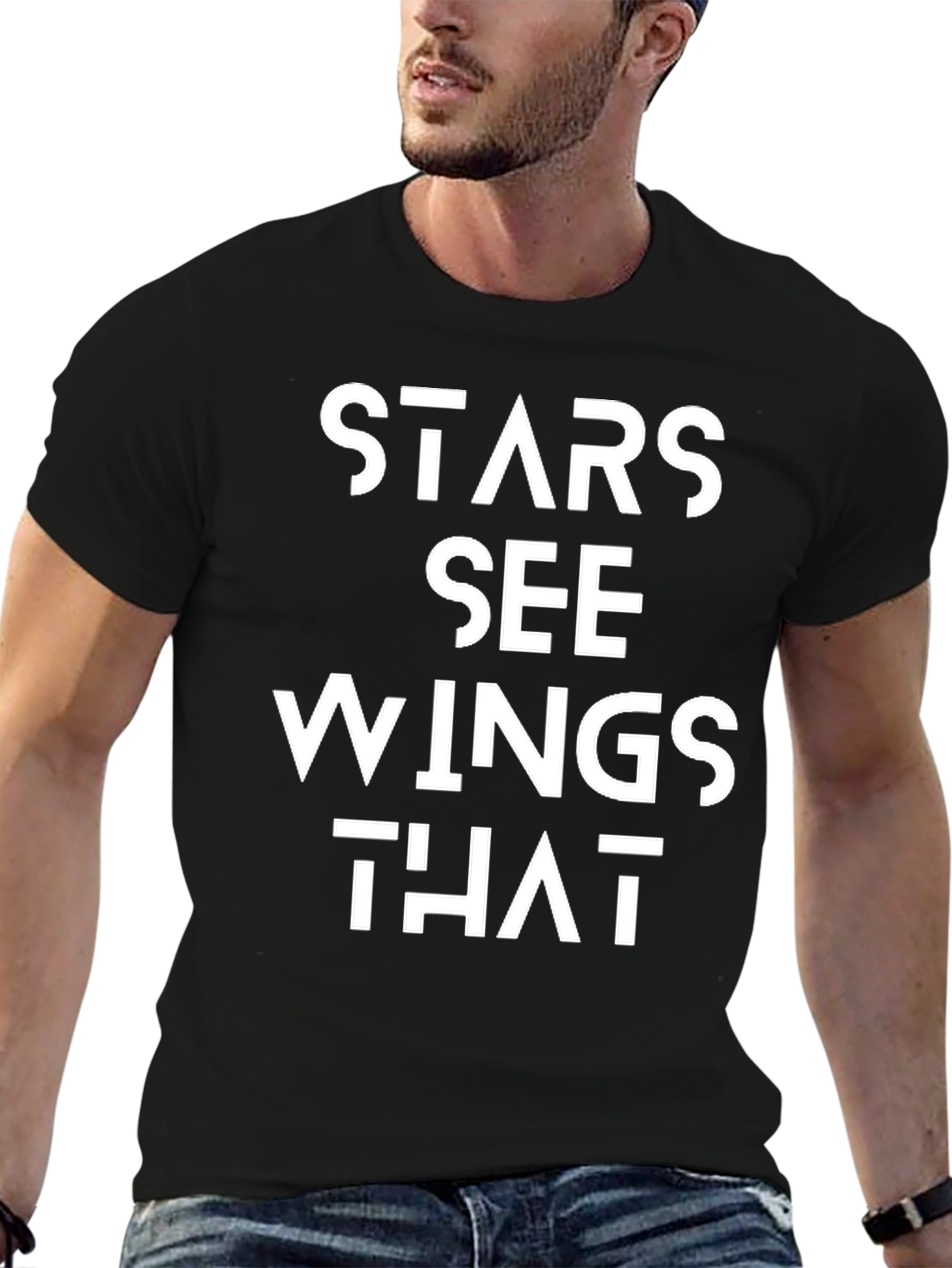 Stars See Wings That Black Graphic Tee