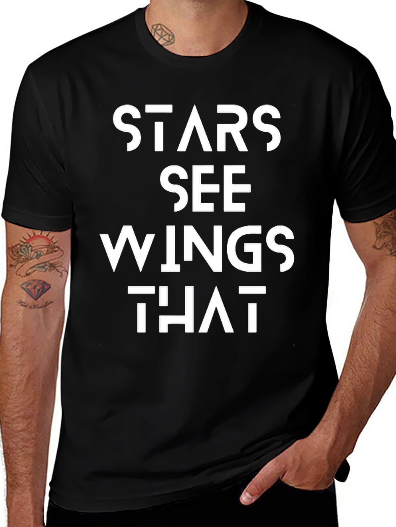 Stars See Wings That Black Graphic Tee