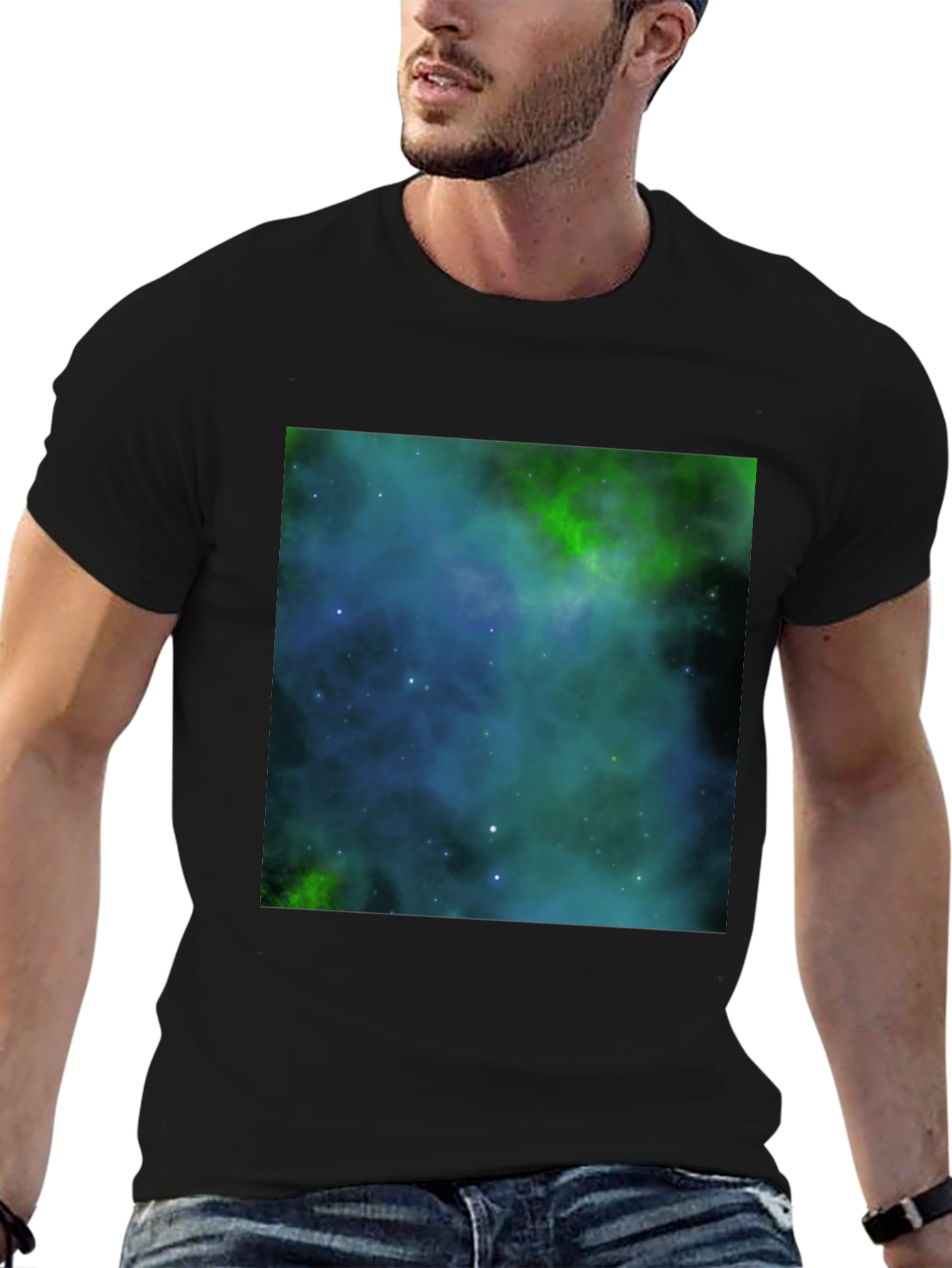 Nebula Print Black T-Shirt