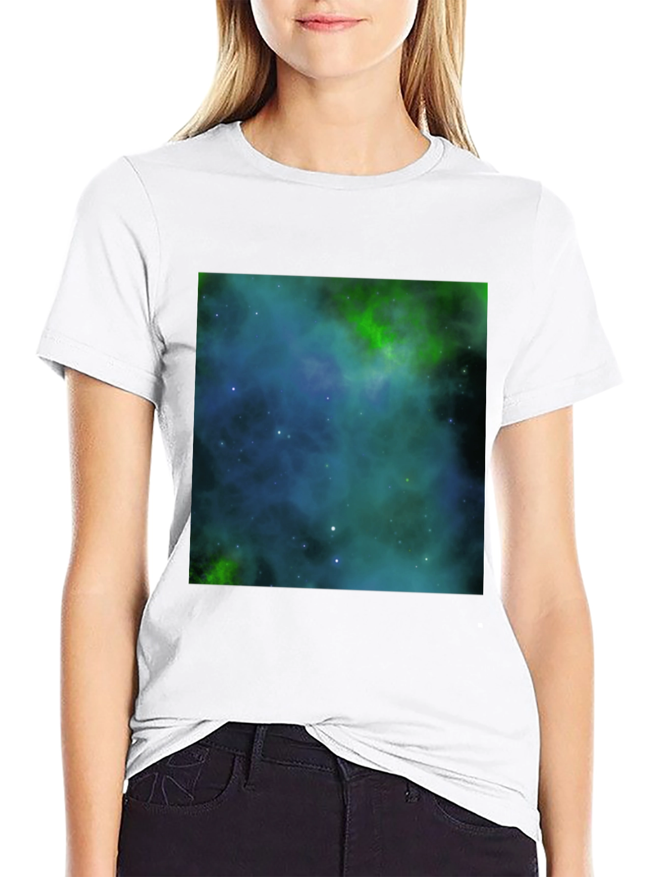 Nebula Print Black T-Shirt