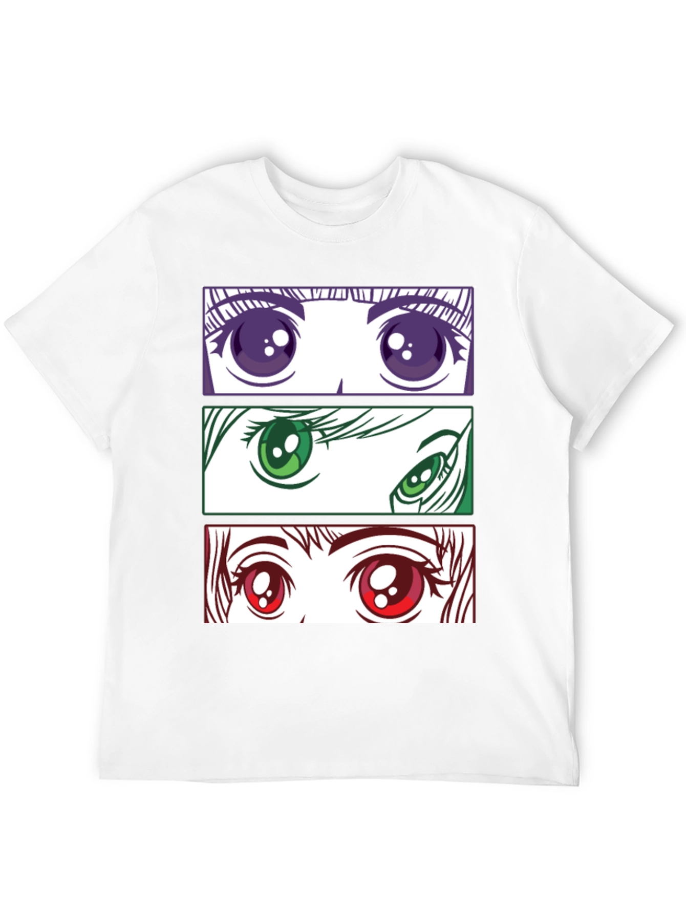 Anime Eyes Graphic T-Shirt - Stylish Manga Tee