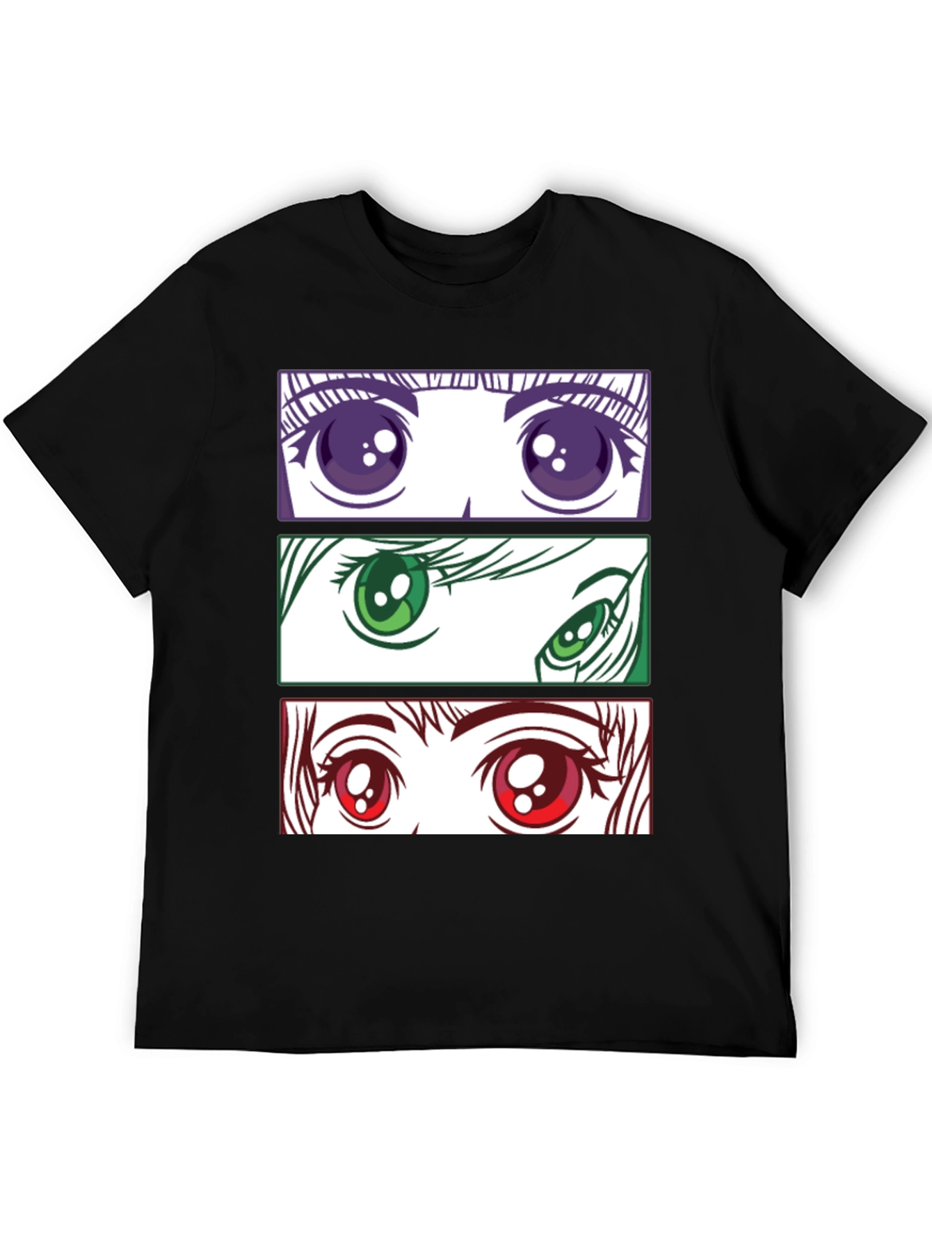 Anime Eyes Graphic T-Shirt - Stylish Manga Tee