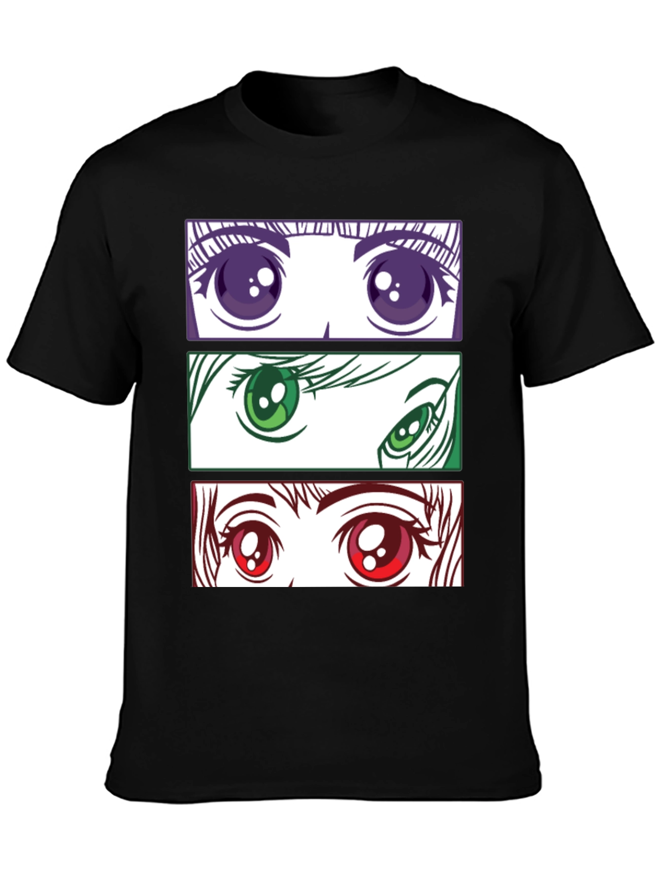 Anime Eyes Graphic T-Shirt - Stylish Manga Tee