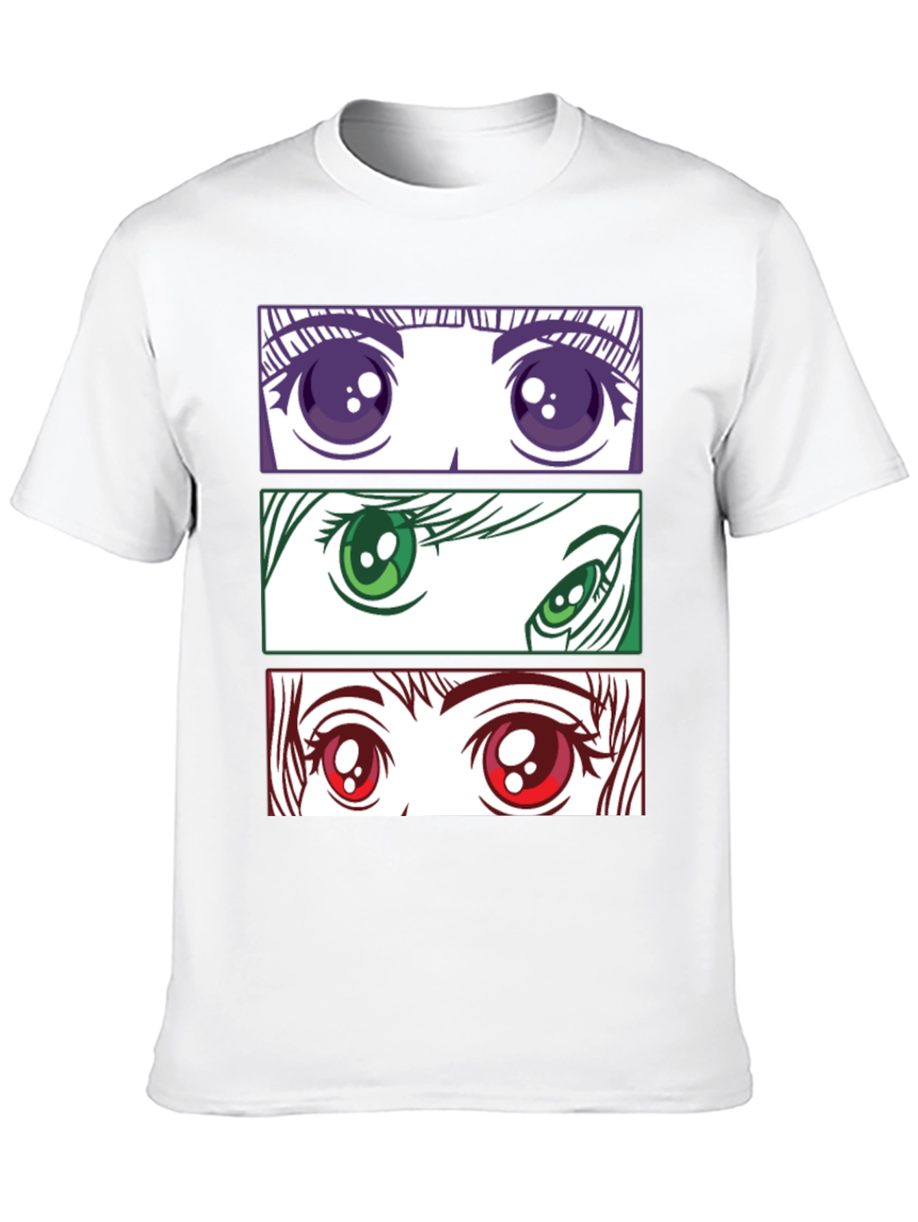 Anime Eyes Graphic T-Shirt - Stylish Manga Tee