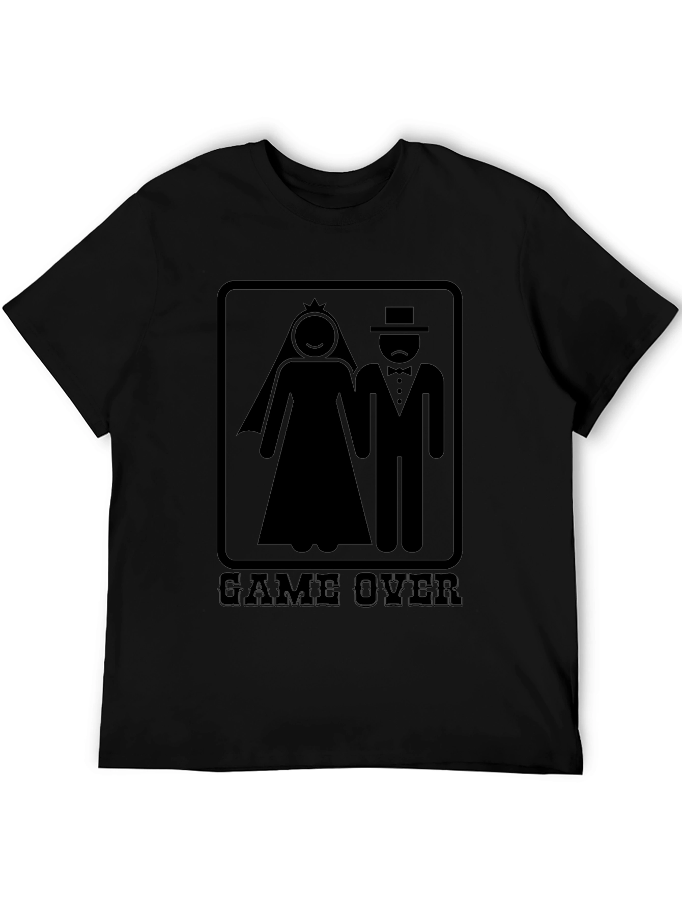 Game Over Wedding Graphic Tee - Black