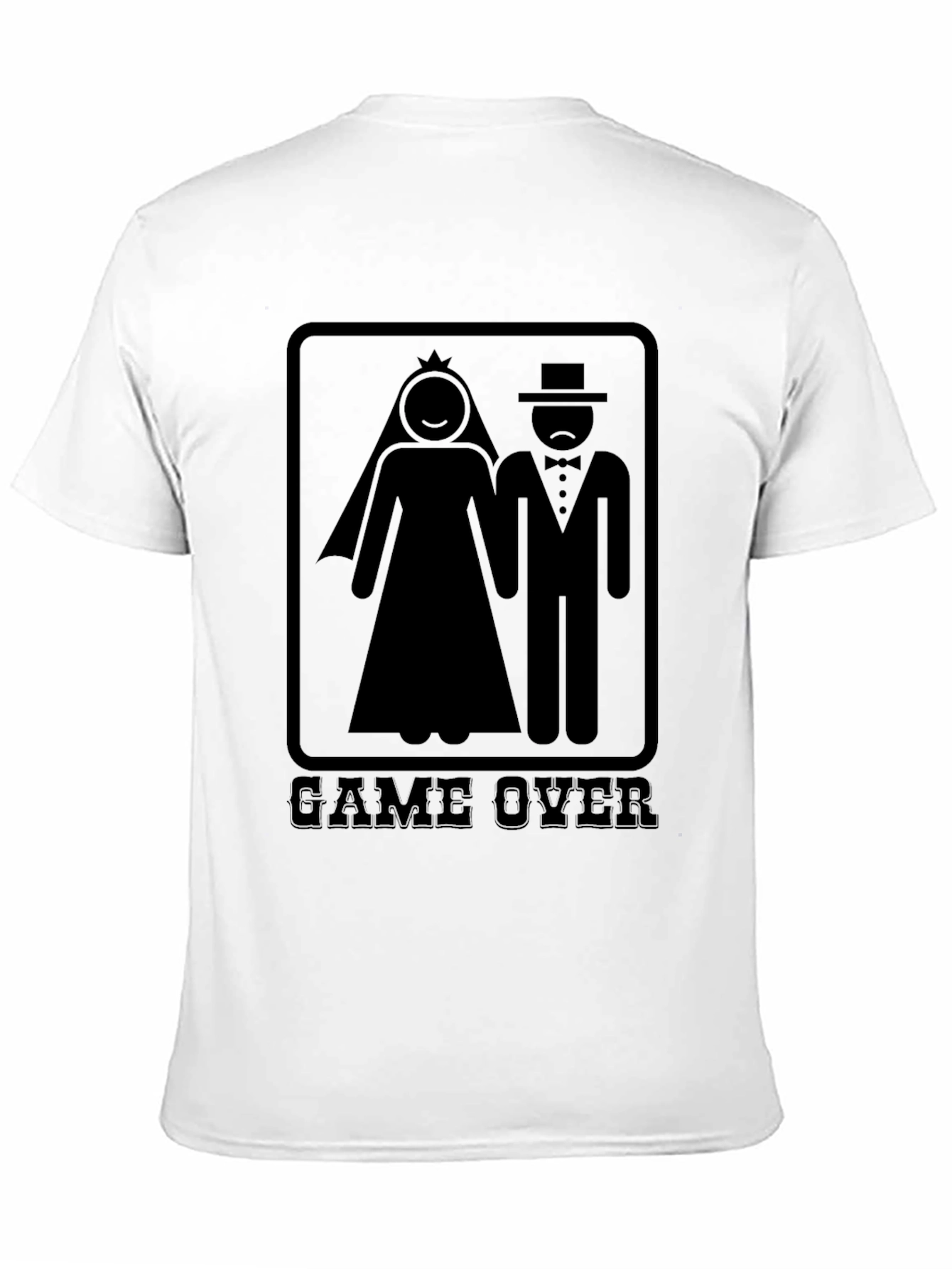 Game Over Wedding Graphic Tee - Black