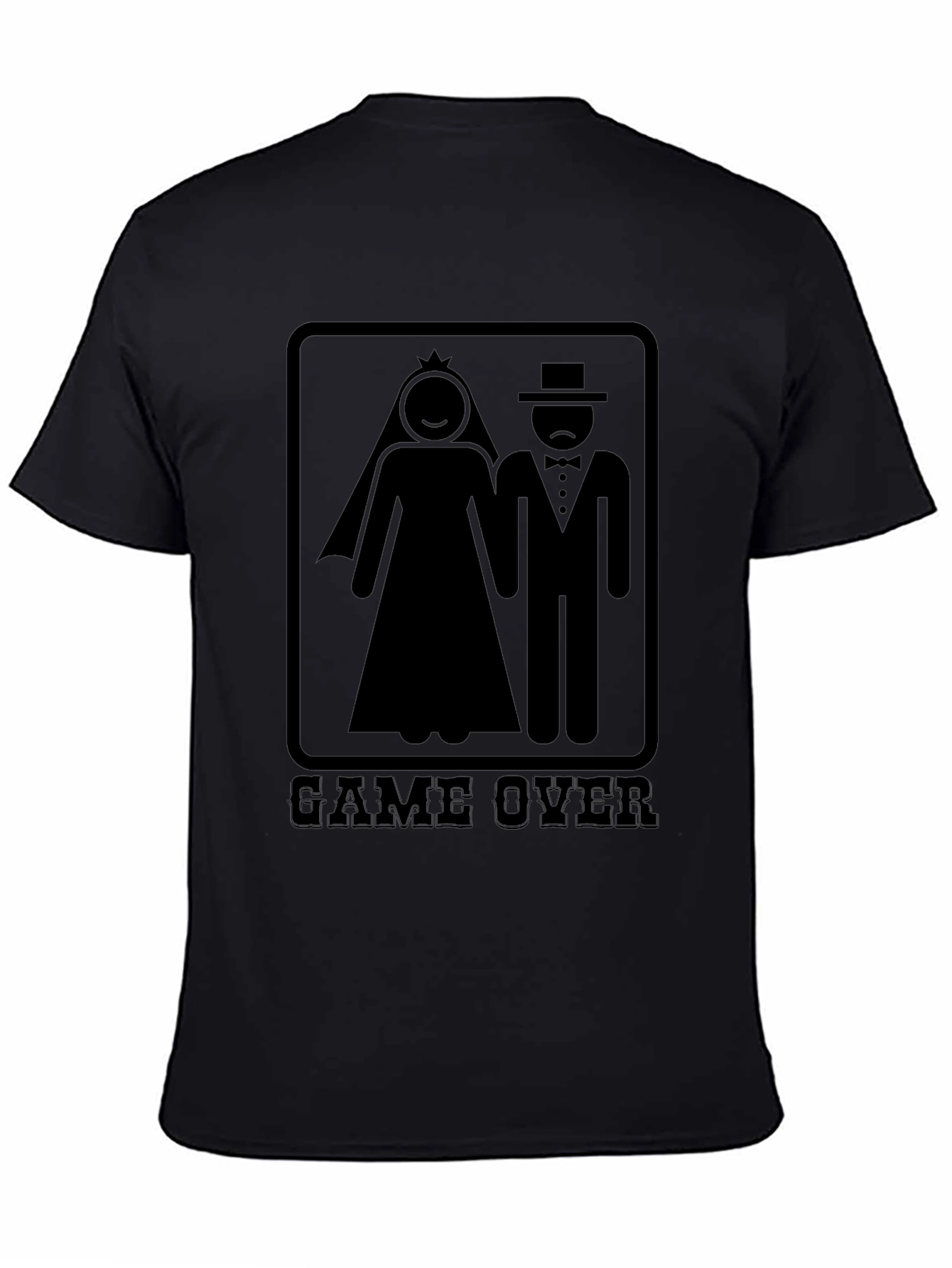 Game Over Wedding Graphic Tee - Black