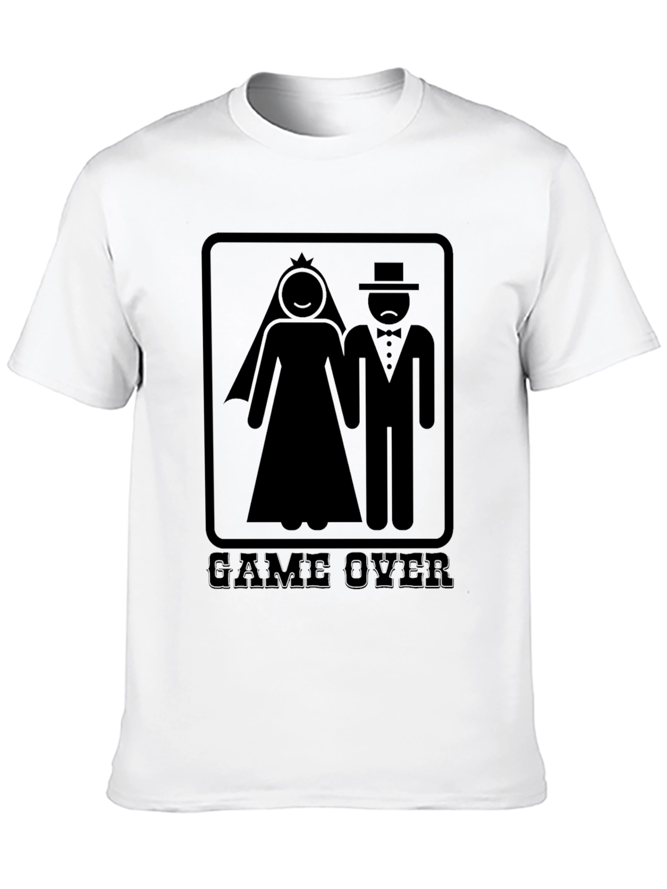 Game Over Wedding Graphic Tee - Black