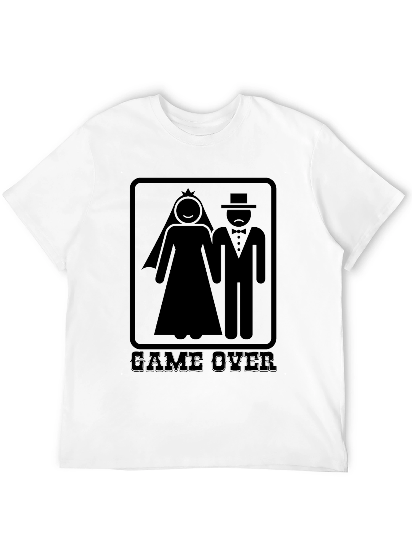 Game Over Wedding Graphic Tee - Black