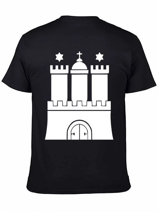 Hamburg Castle Tee - Black Cotton T-Shirt