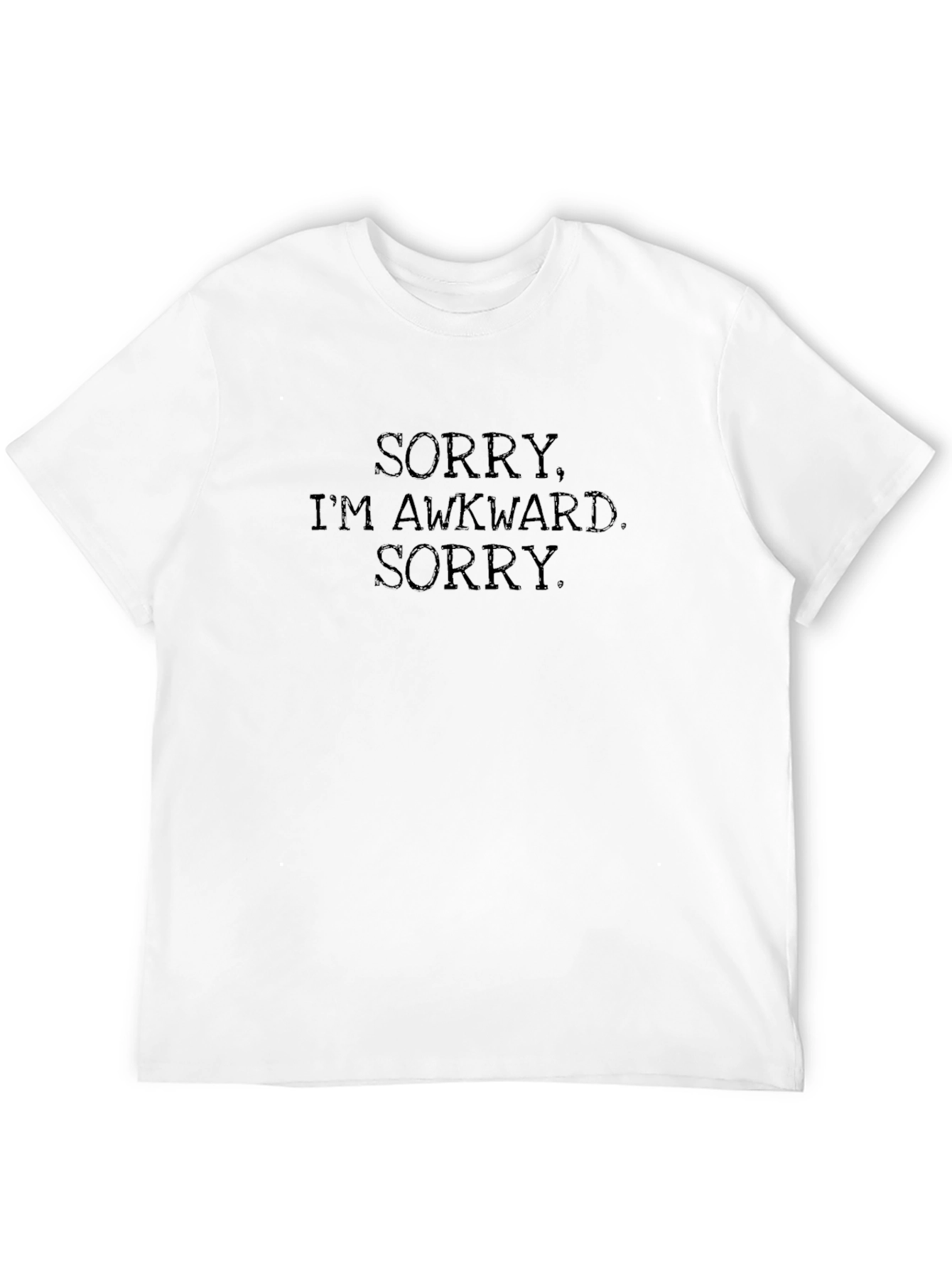 Awkward Statement Black Graphic T-Shirt