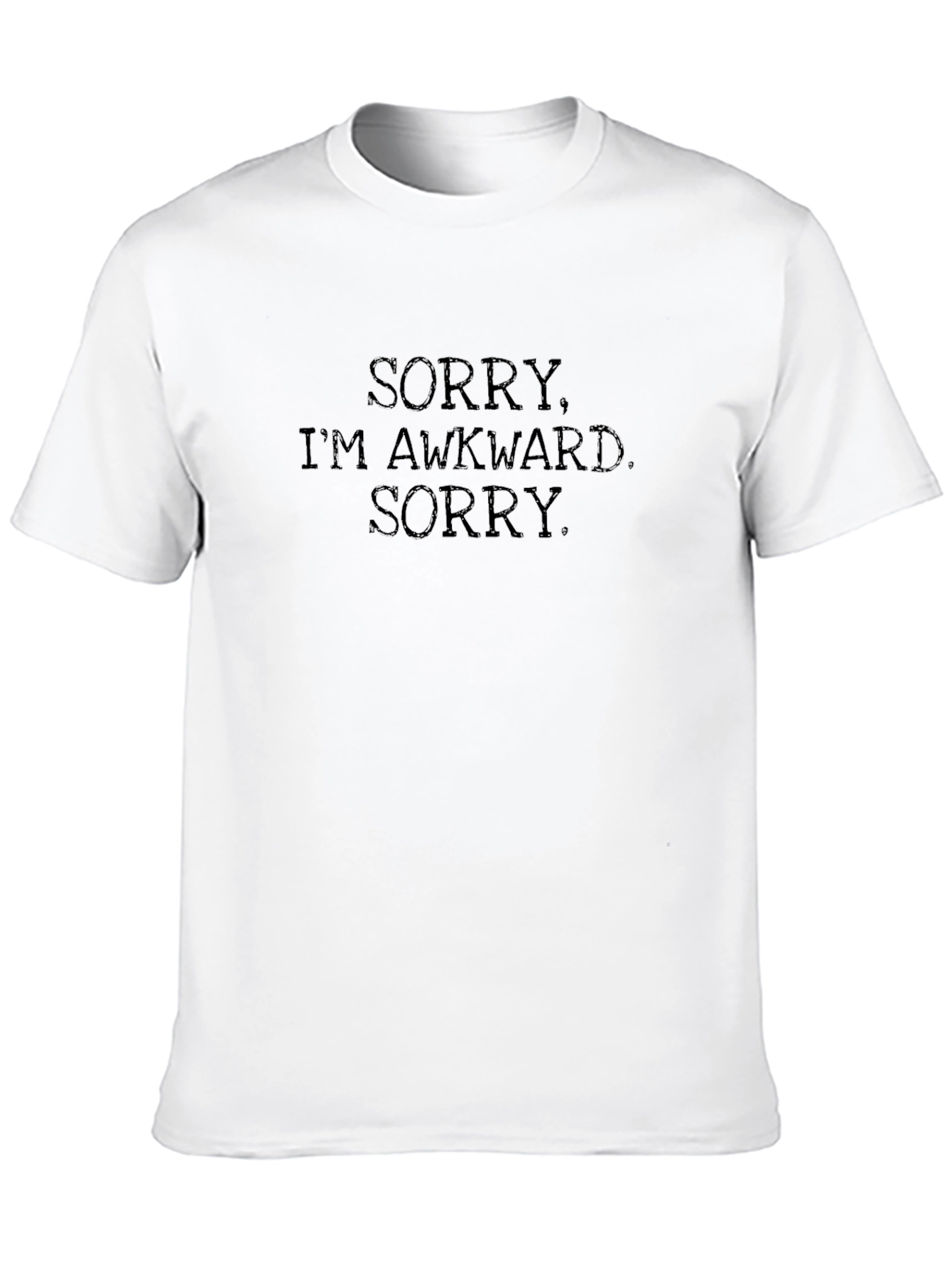 Awkward Statement Black Graphic T-Shirt