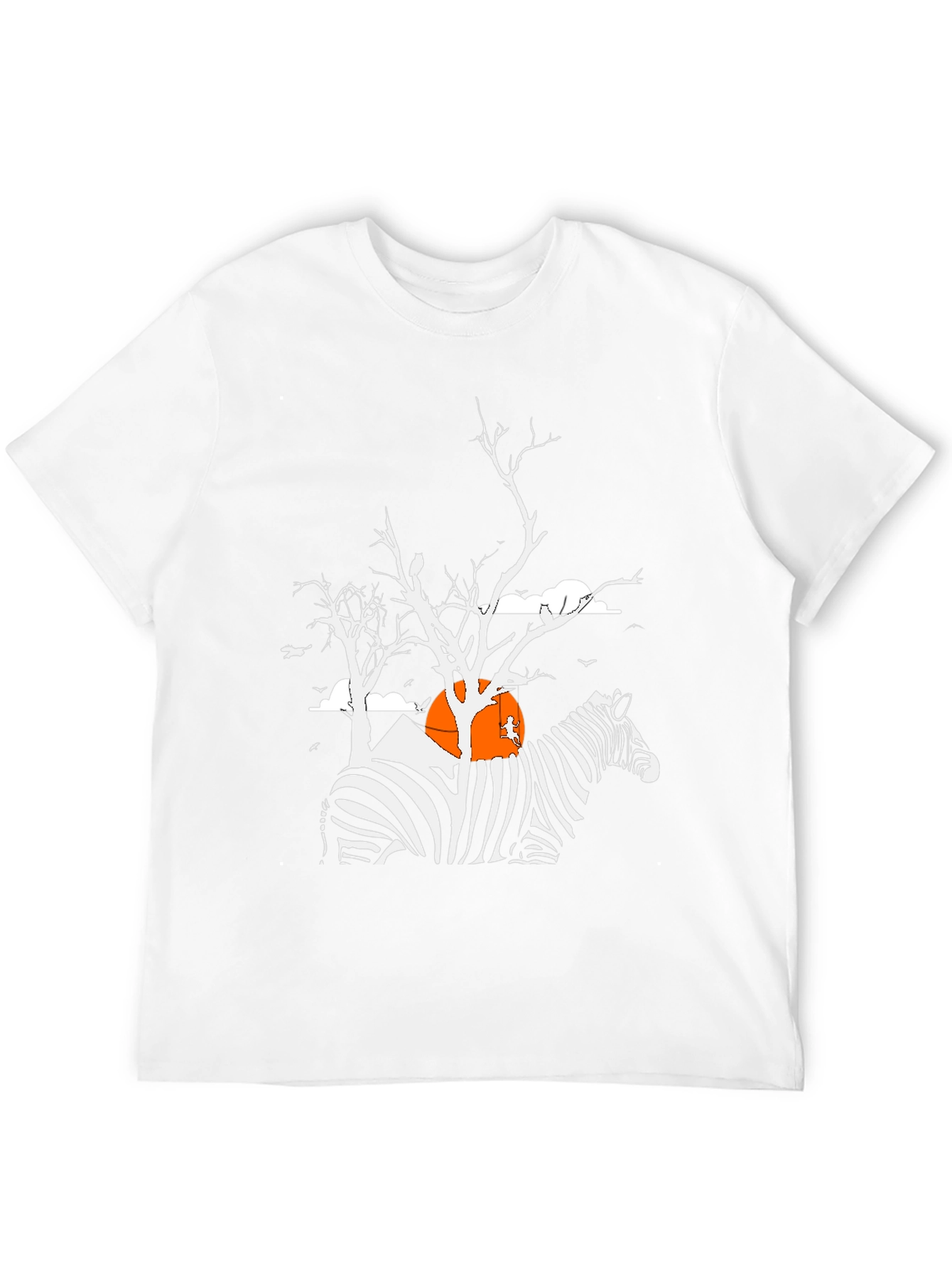 Zebra Silhouette Graphic Tee - Mens Black T-Shirt