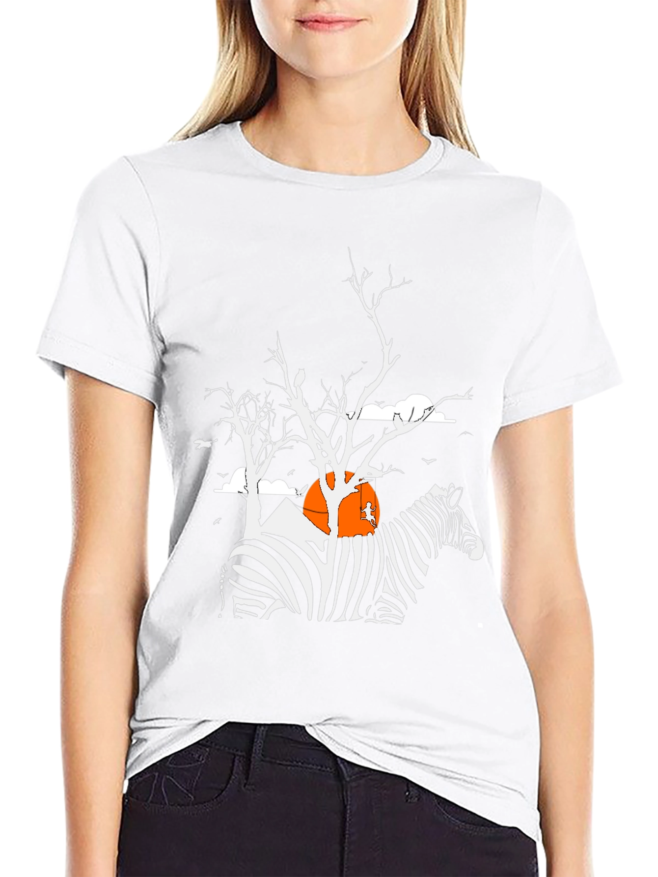 Zebra Silhouette Graphic Tee - Mens Black T-Shirt