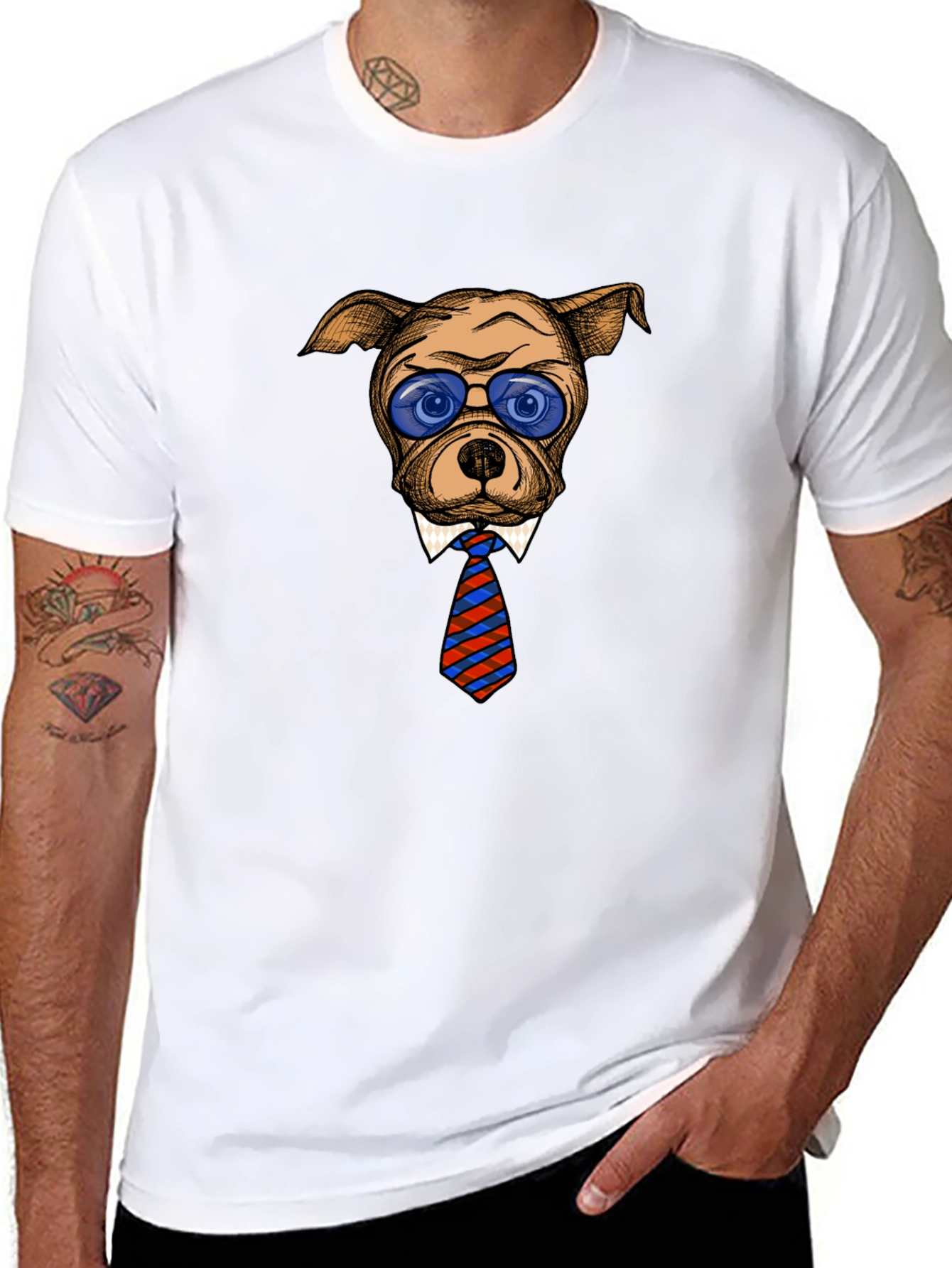 Dog with Glasses Graphic Tee