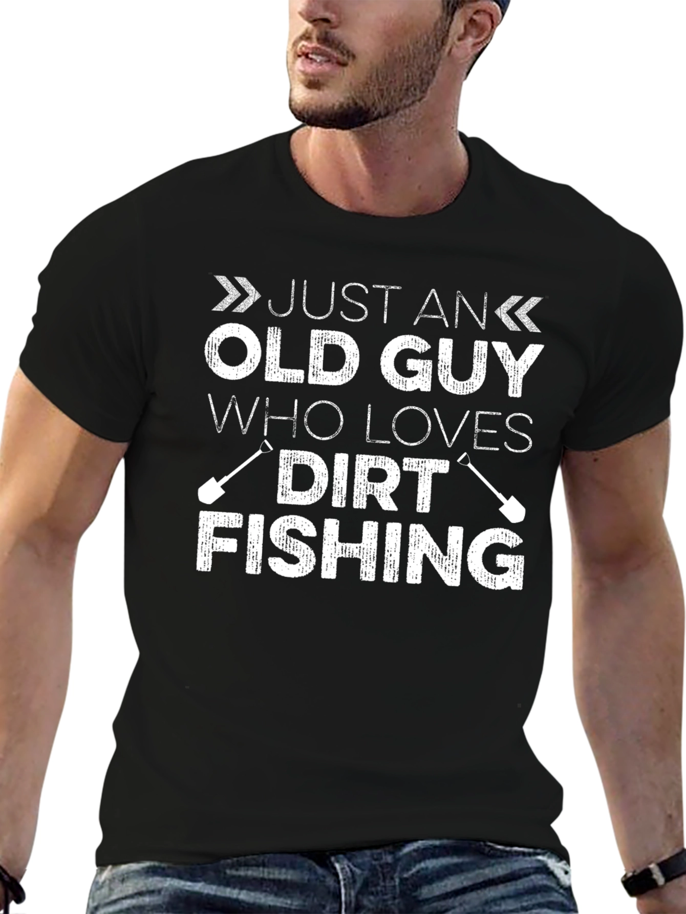 Funny Old Guy Dirt Fishing T-Shirt