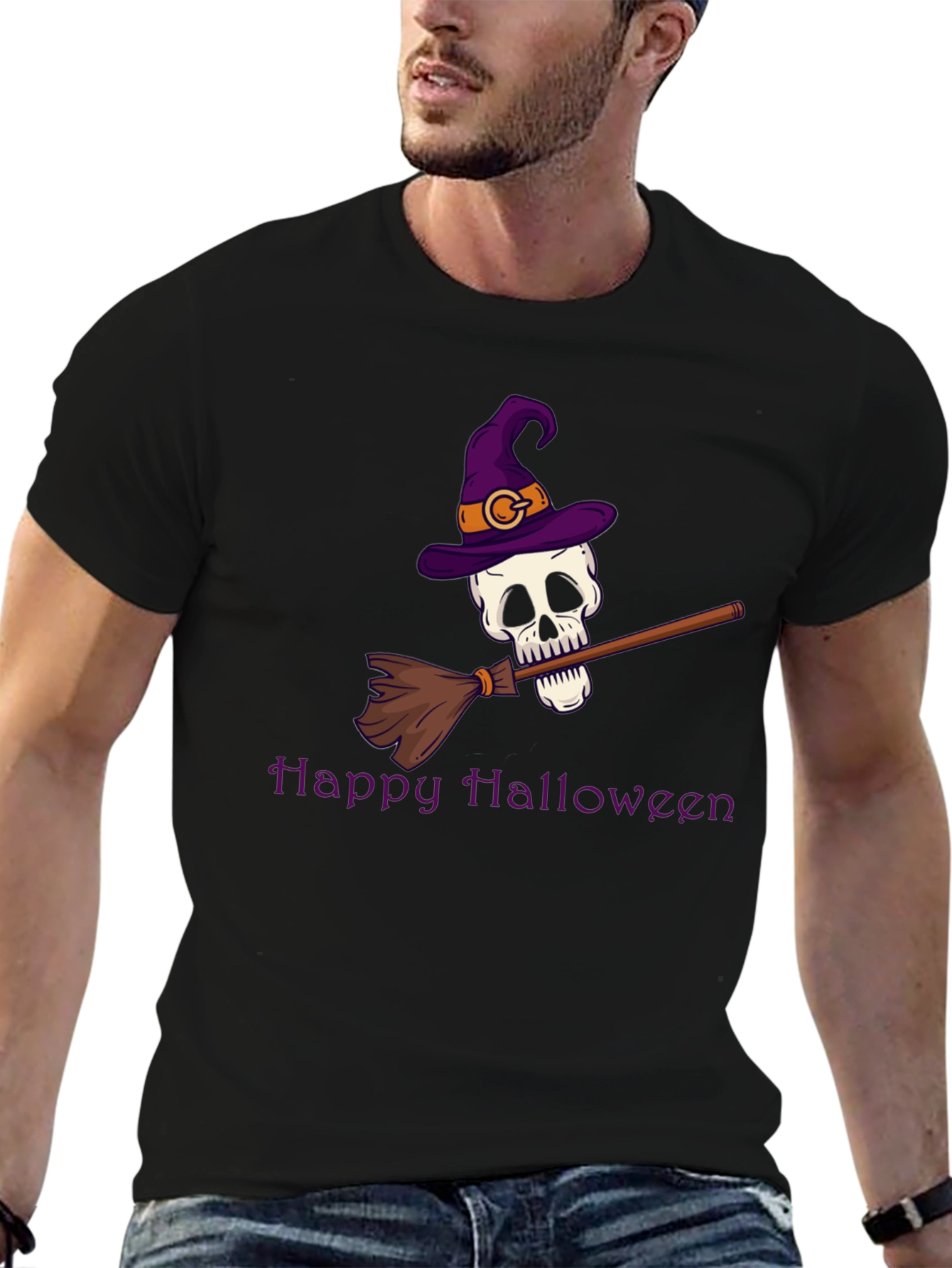 Happy Halloween Skull Witch T-Shirt