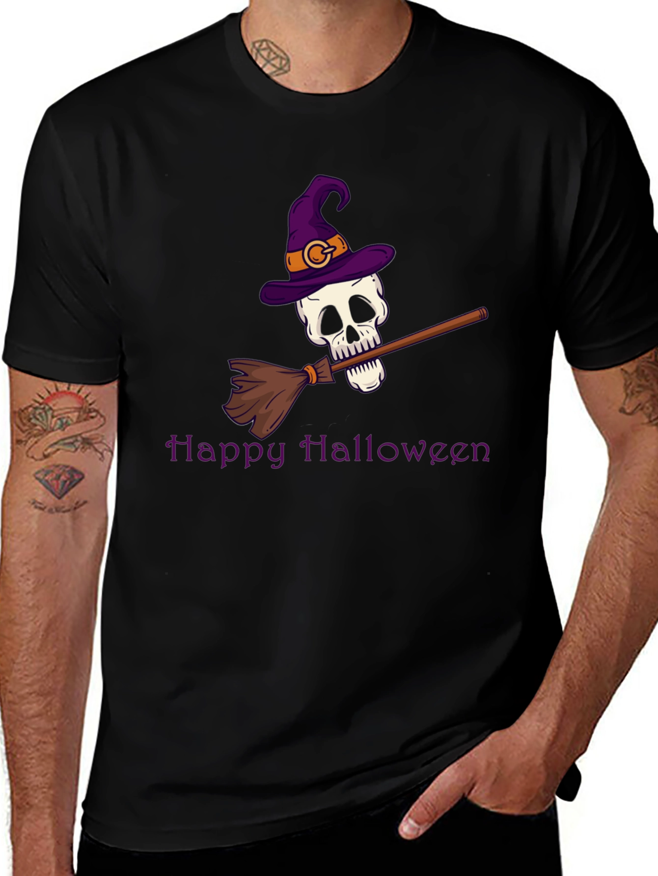 Happy Halloween Skull Witch T-Shirt